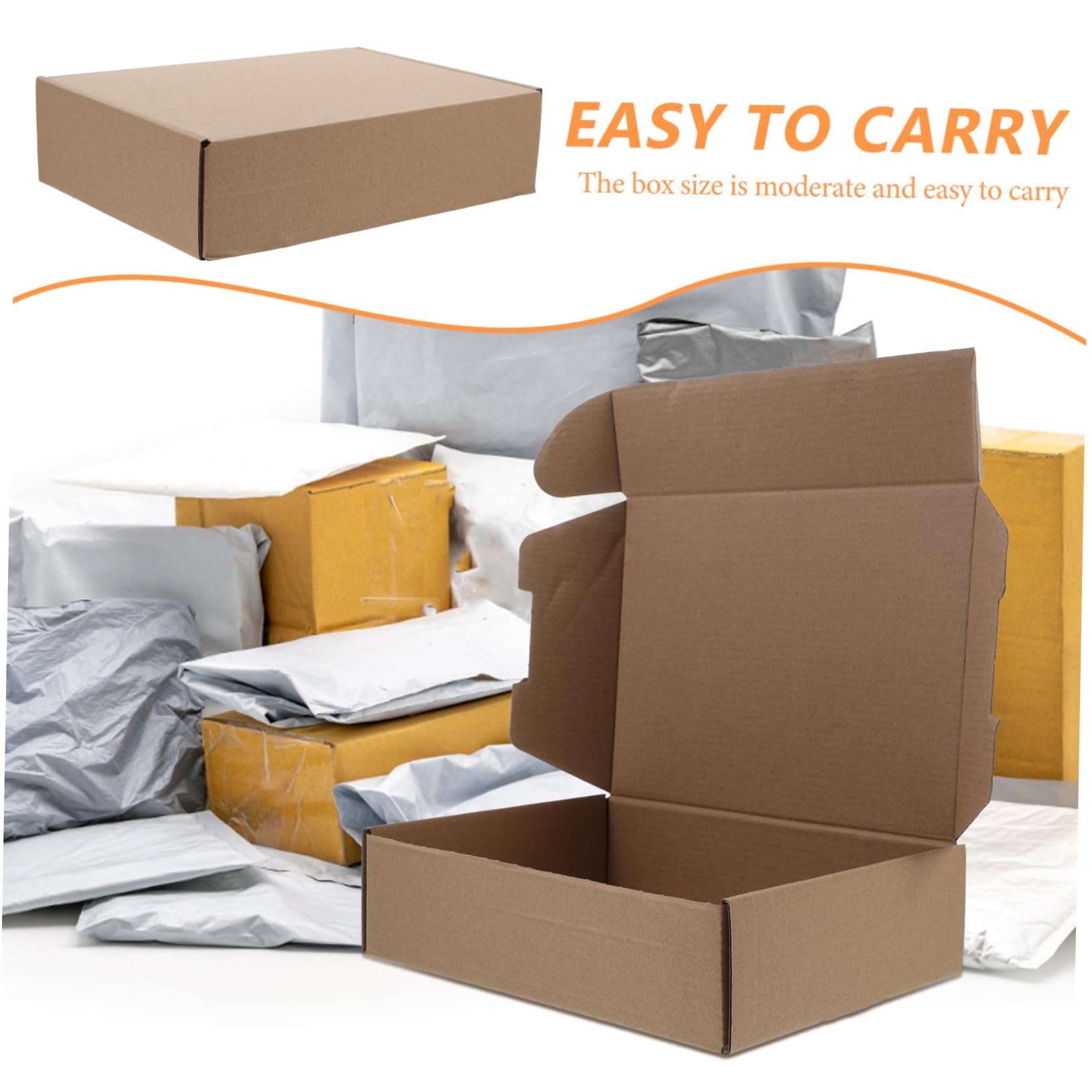 Veemoon 25 Piezas Cajas De Papel Exprés Cajas De Embalaje Para Almacenamiento Para Envío Planas Para Pequeñas Empresas Portátiles