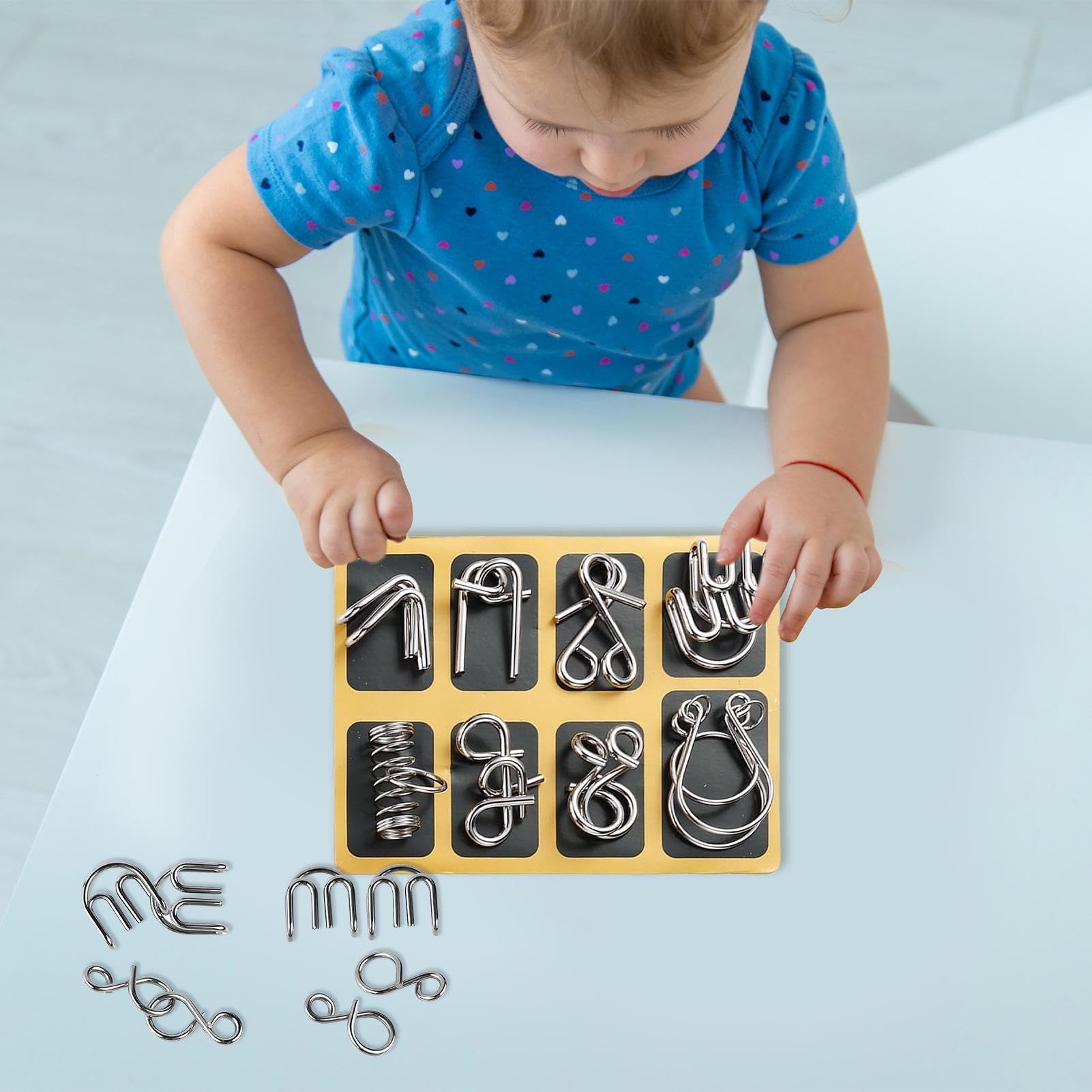 Metallpuzzle Denkspiel 10-teilig – IQ-Herausforderung, Knobelspiele Für Erwachsene & Teens