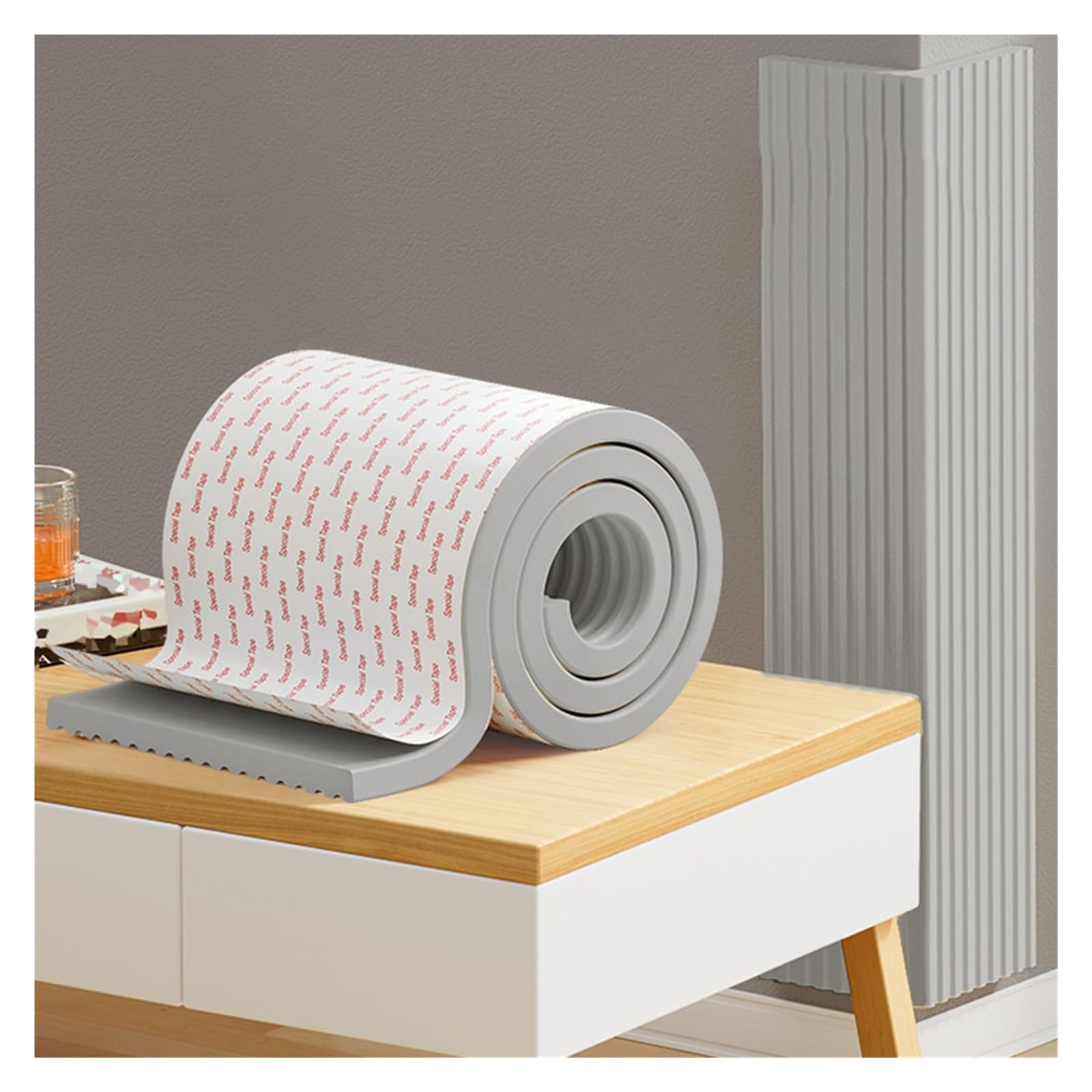 Edges Wall Corner Guard, Self-Adhesive Foam Strips For Edge ion Multicolor 2-20m(Red,2m/6.56ft)