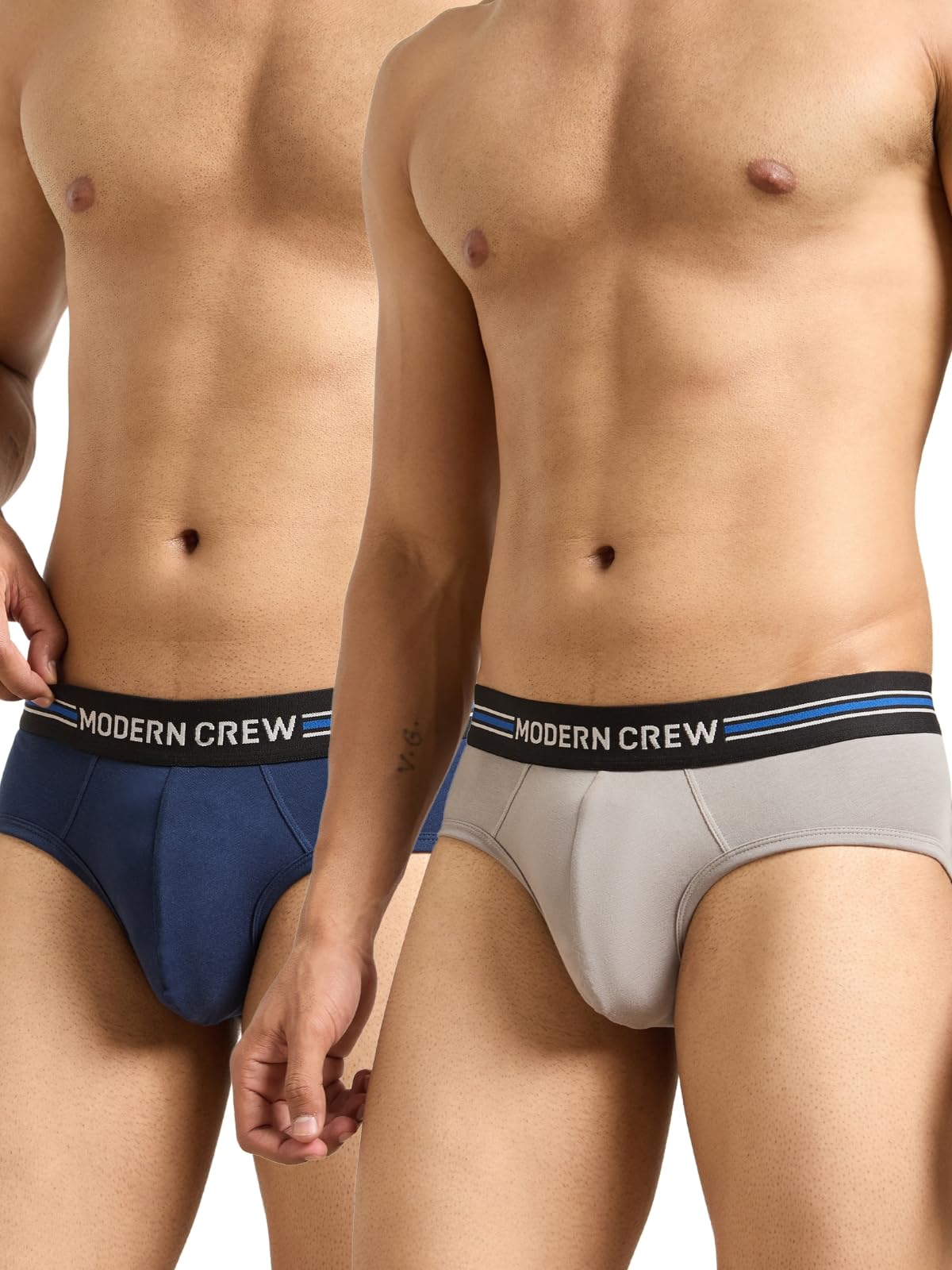 Modern Crew CoolSense Cotton Briefs for Men| Super Combed Cotton with Stretch, Stay 3 Degrees Cool & Fresh, Anti-Bacteri