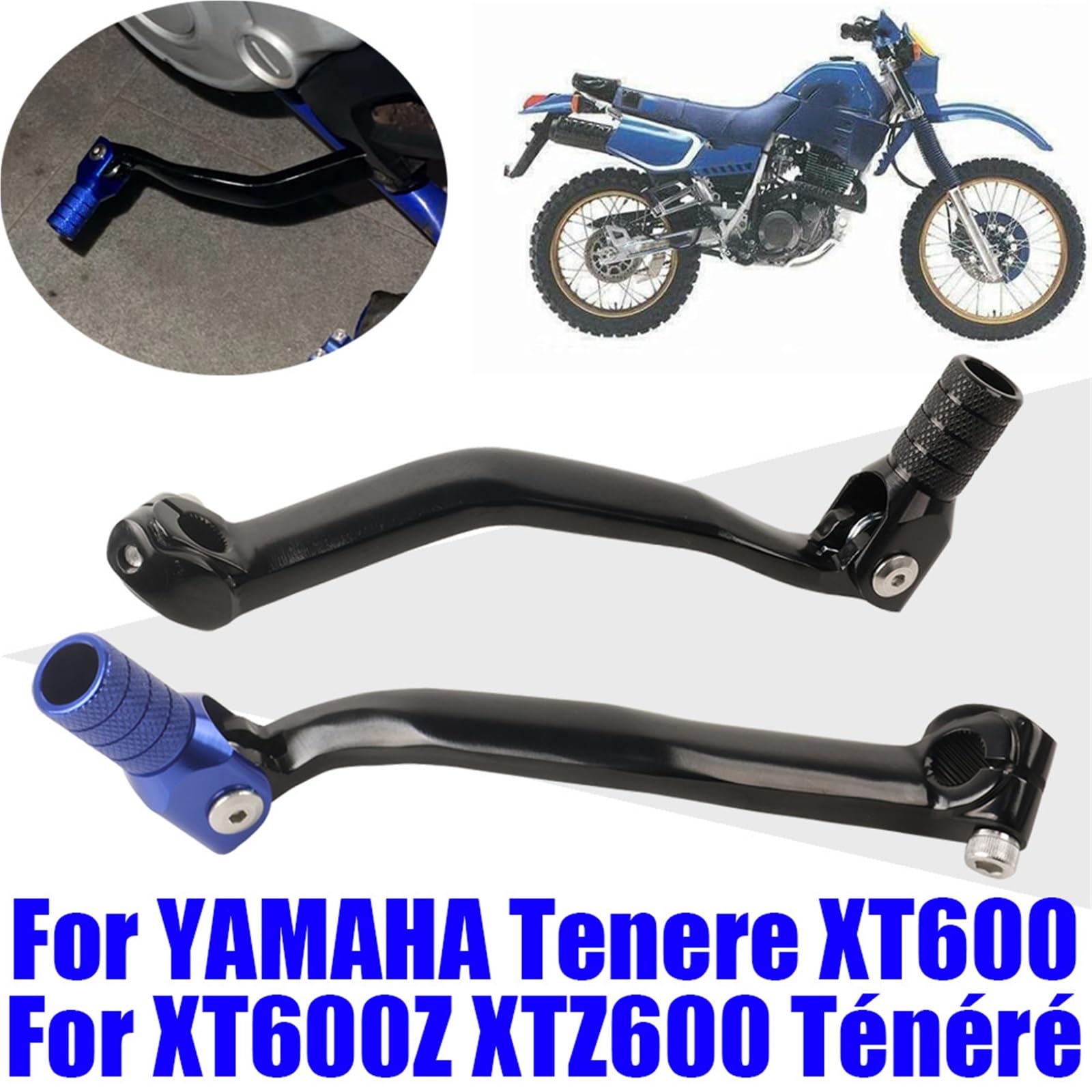 palancas Accesorios de Motocicleta, Palanca de Cambios Compatible con Yamaha Tenere XT600, XT600Z, XTZ600, XT 600, 600Z, XTZ, XT550 y XT 550. palancas Cambio Motocicleta(Black)