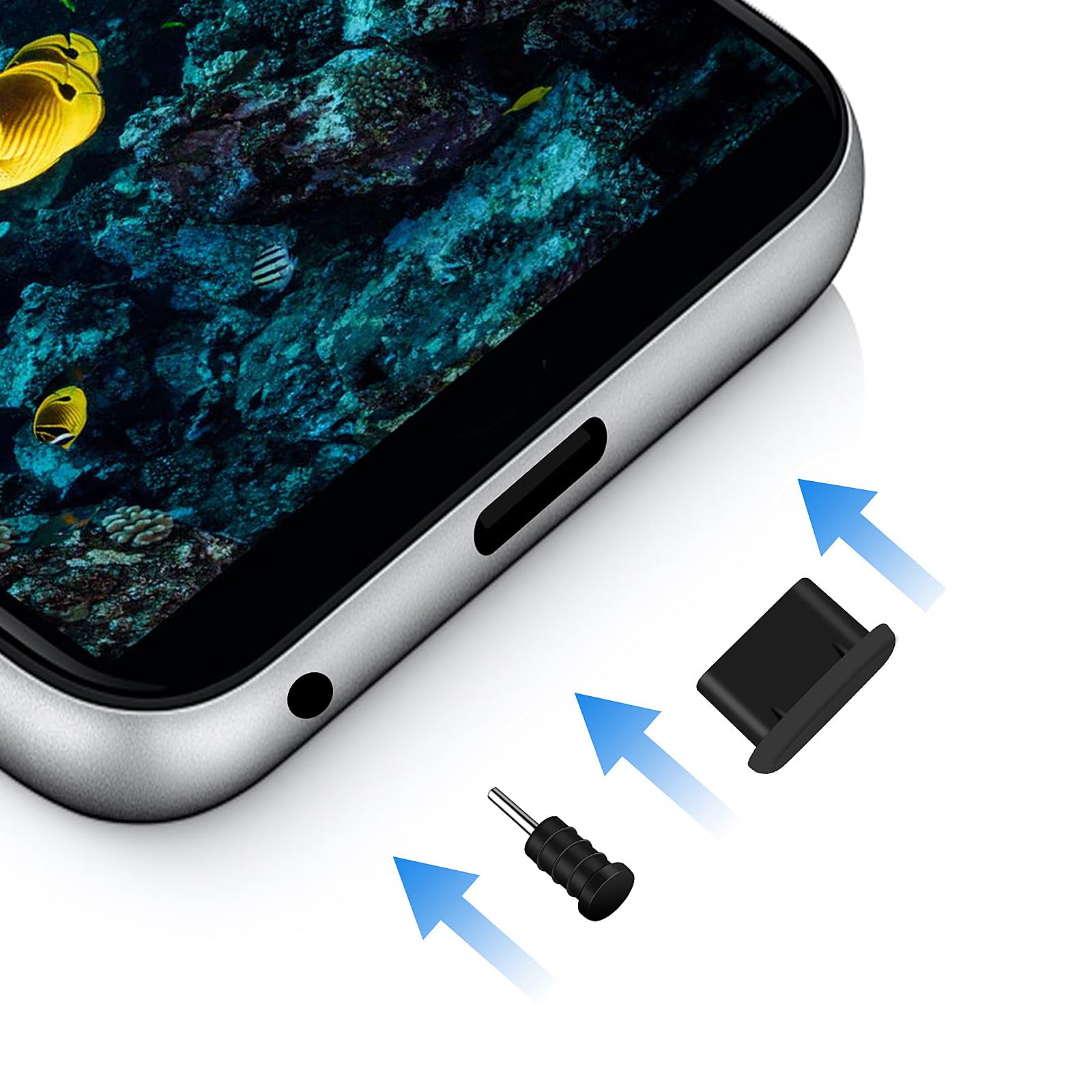 Riteav tappo anti-polvere antipolvere della copertura Cap – USB C maschio connettore (10 pezzi Riteav tappo anti-polvere antipolvere della copertura Cap – USB C maschio connettore (10 pezzi