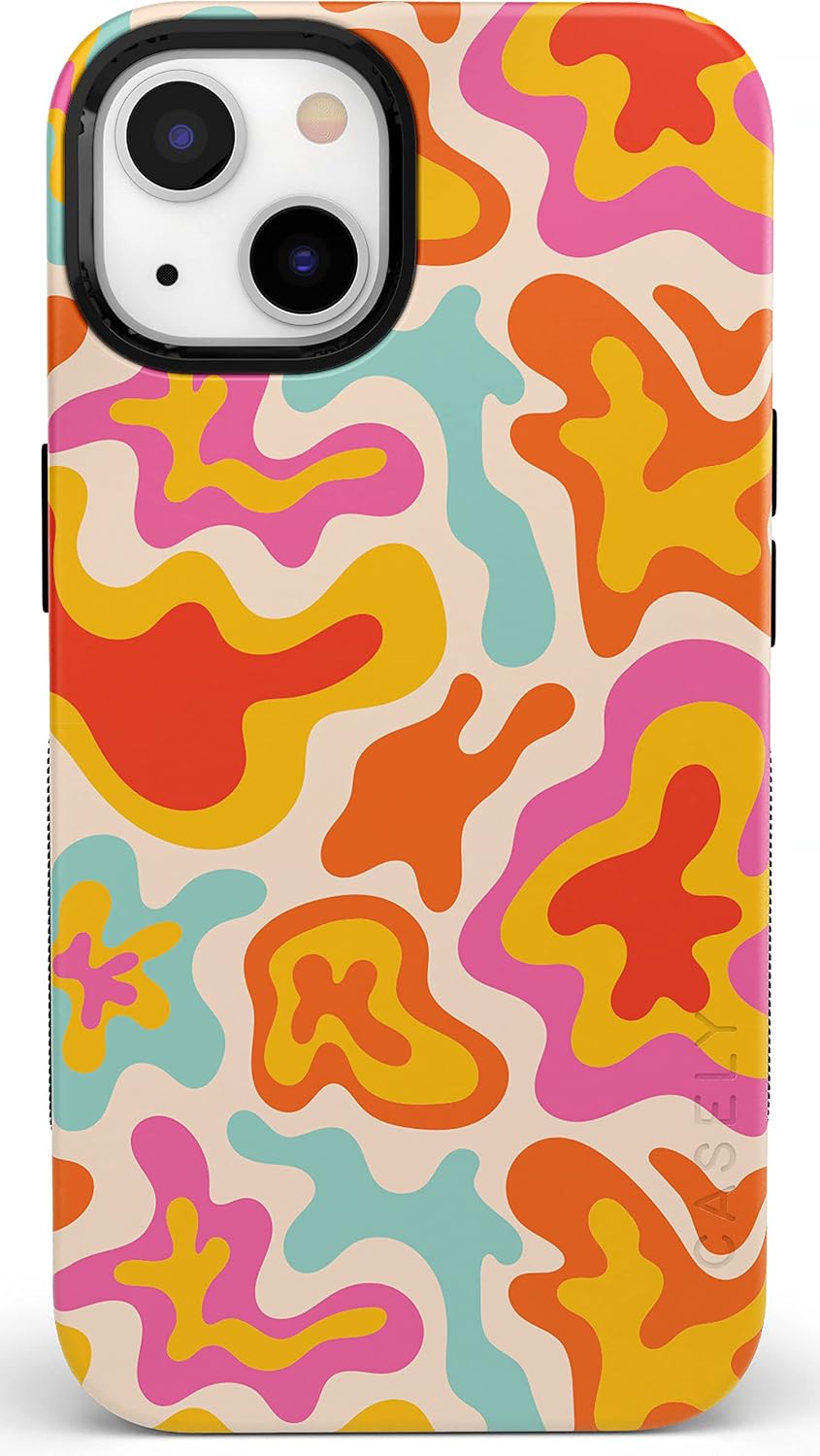 Casely iPhone 14 Case | Tropical Color Splash | Abstract Retro | Bold Protective Design | Compatible with MagSafe