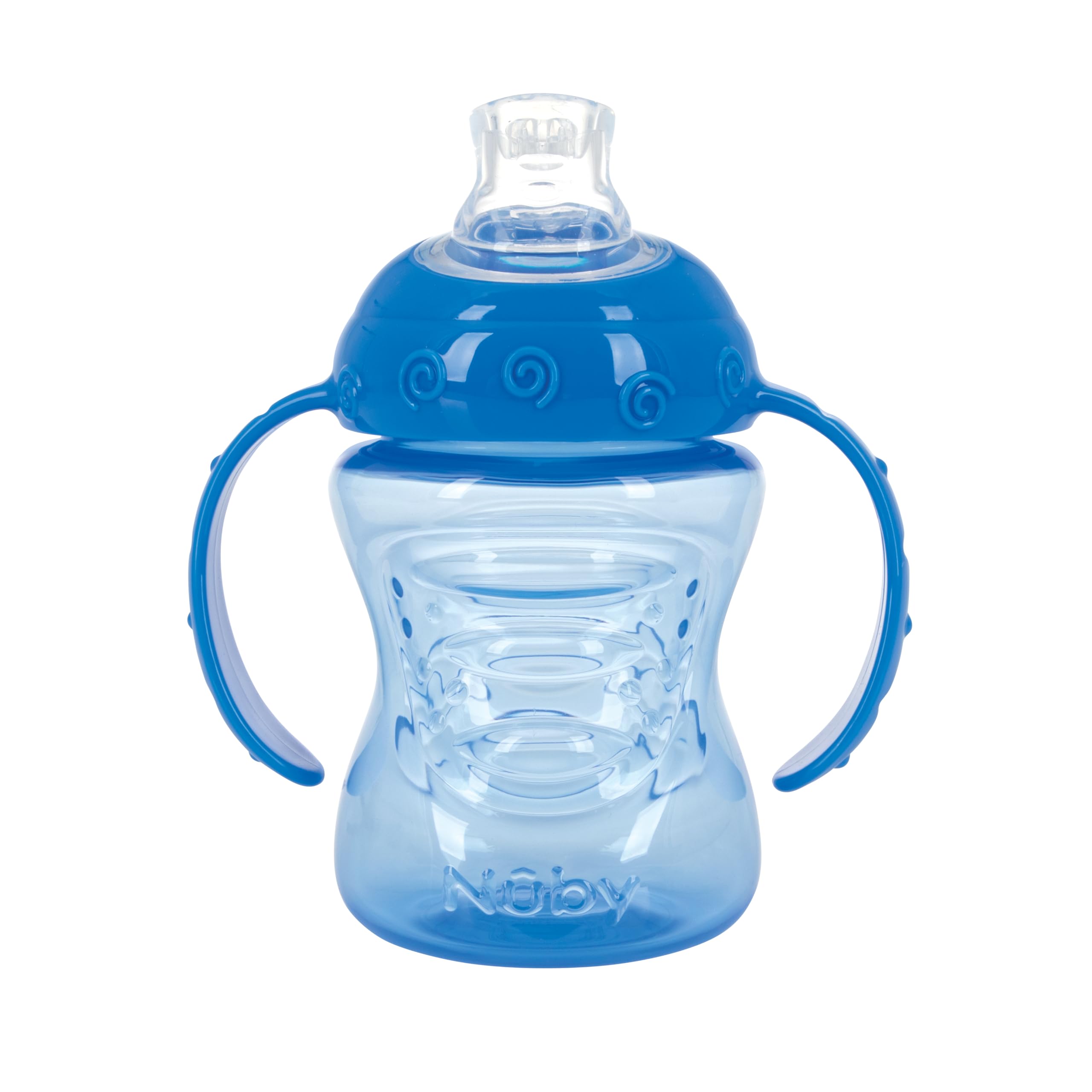 Nuby Grip N' Sip 2 Handle Soft Spout Trainer Cup - 8 oz - Blue