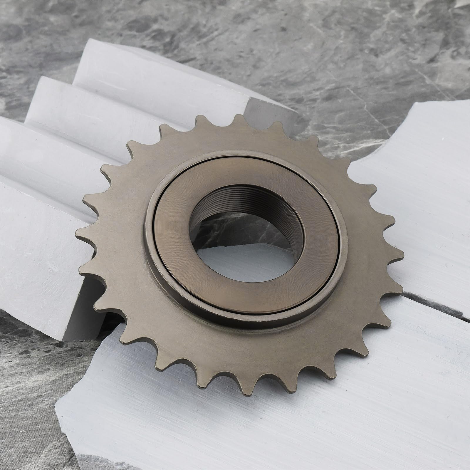 The Lord of the Tools 2 Pezzi 24 Denti Bici Ruota Libera Monomarcia ID 34mm OD100mm Per Catena 1/2" X 1/8" Accessorio Per Bicicletta Marrone