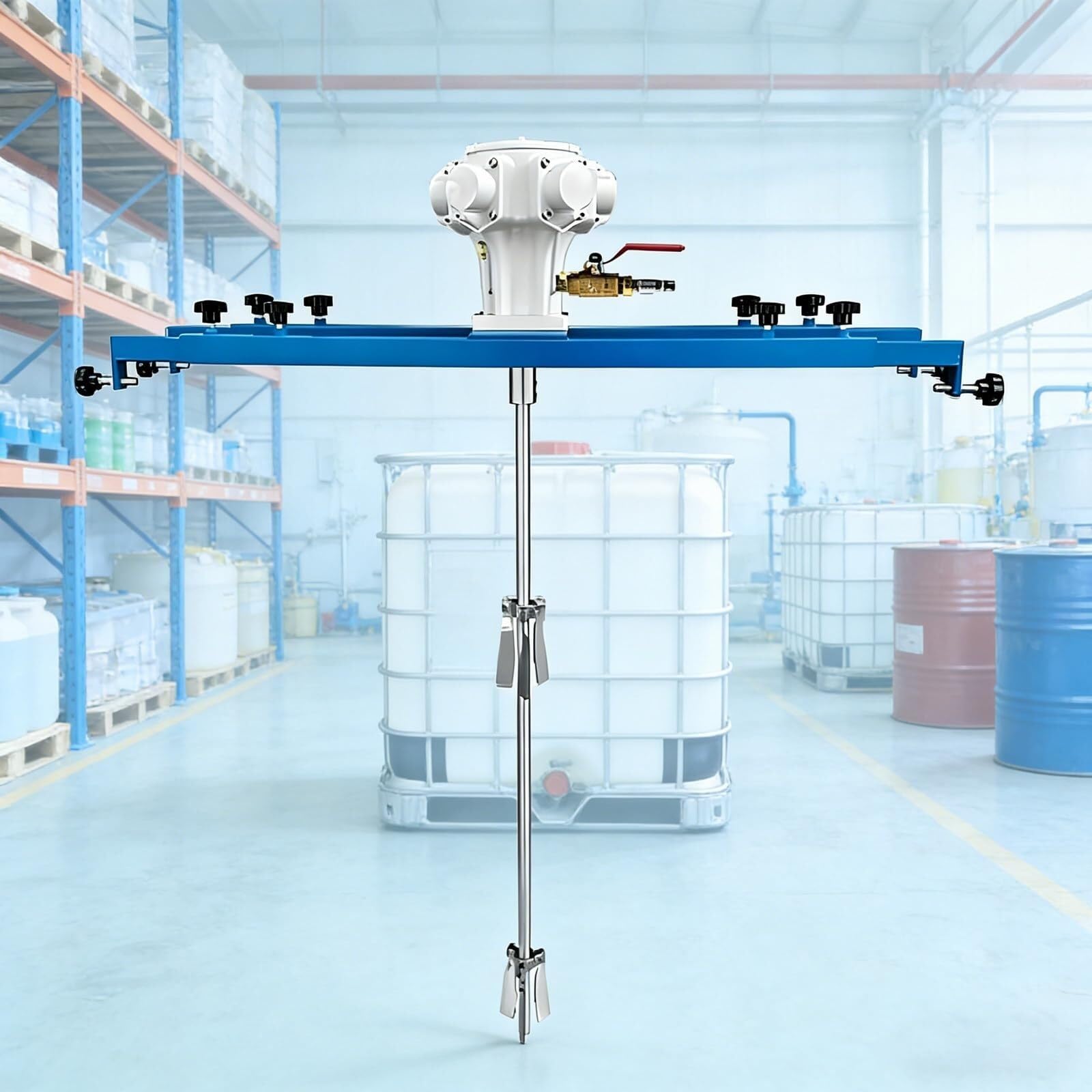 SBCGFY Ibc Tote Mixer, Ibc Air Agitator, 275 Gallon Pneumatic Paint Mixer, Folding Propeller, Bracket Mixer, Paint Stirring Machine Mix Tool,Model A