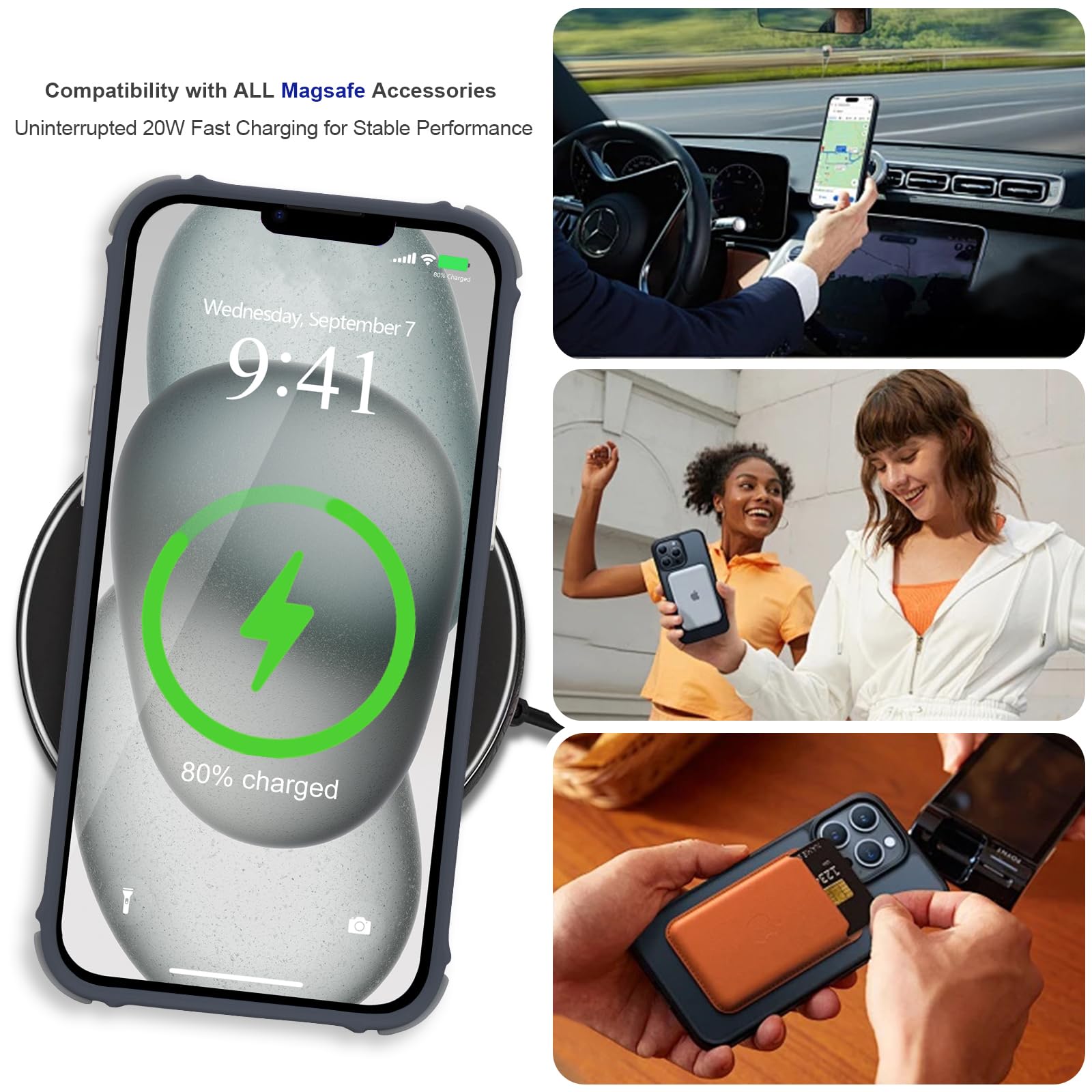 Amazon.co.jp: LLZ.COQUE iPhone 13 Pro用磁気ケース、Magsafe半透明
