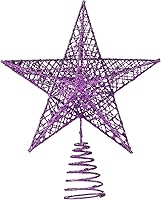 Vista 12 de BinaryABC Estrella para árbol de Navidad, adornos brillantes para decoración del árbol de Navidad, 7.9 in (negro)