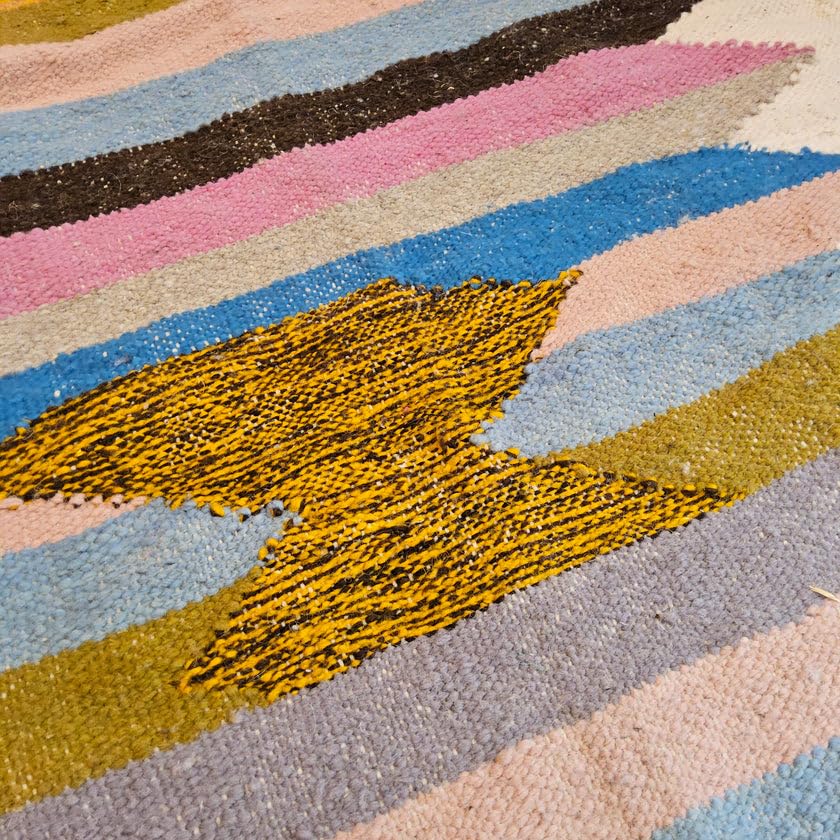 Générique Tifinagh Shop - Tapis Berbère Kilim Zanafi Authentique – 100% Laine - 149 x 99 cm – Pièce Unique Artisanale du Maroc