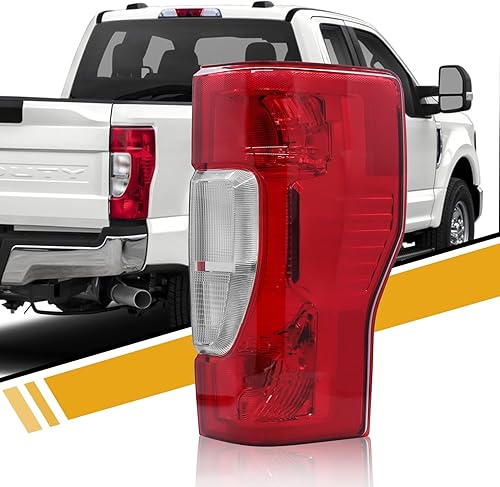 LIDNADY Lámpara trasera de luz trasera, compatible con Ford Super Duty F250 F350 20-22 2020 2021 2022 sin LED punto no ciego, repuesto de lámpara