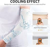 Vista 3 de Mangas de compresión de protección solar para hombres y mujeres, mangas de compresión para fútbol, golf y voleibol