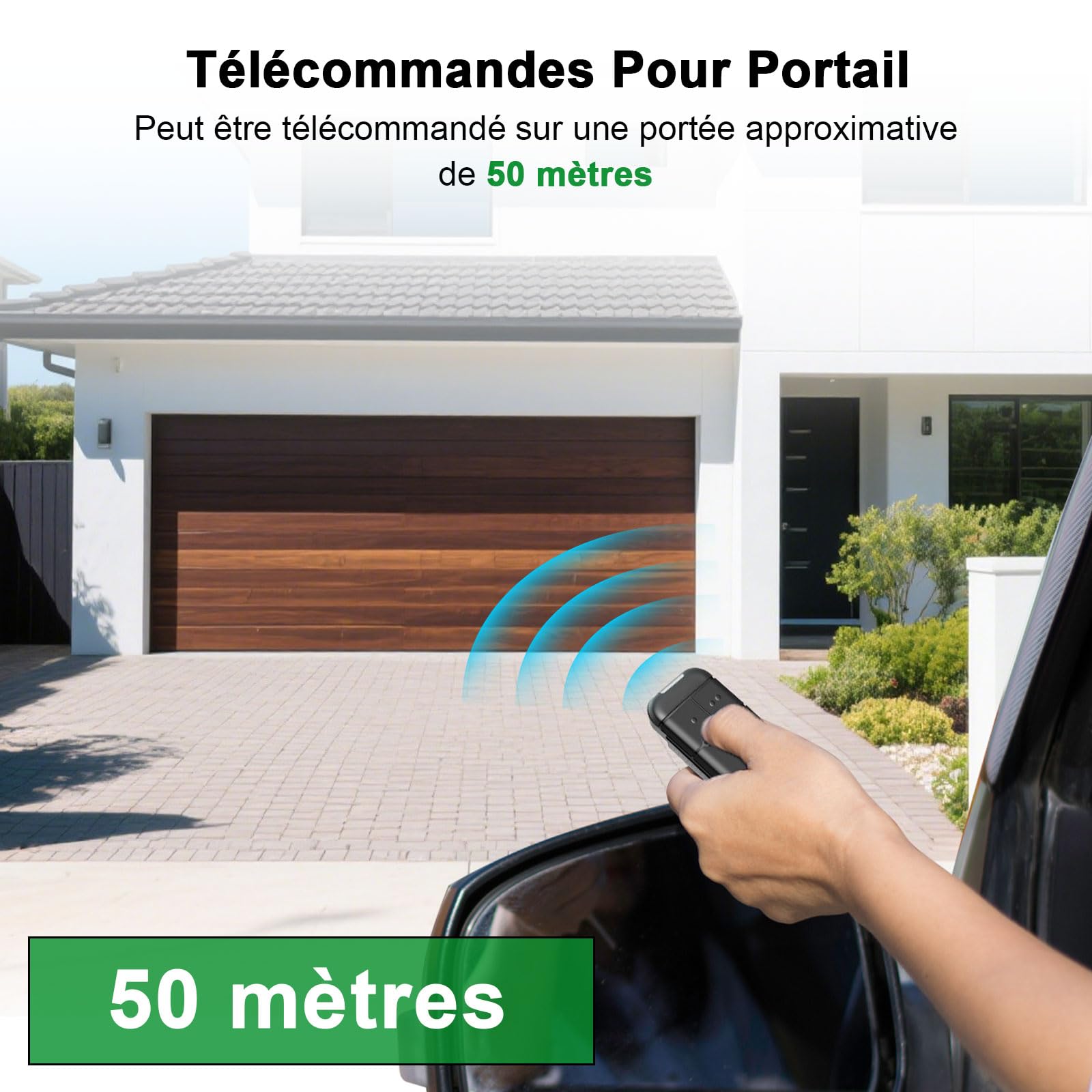 433,42 MHz Telecommande Portail S0-mfy pour 2401539, 1841026,1841025, 2 Canaux, Rolling Code, Télécommande Bip Portail de Garage