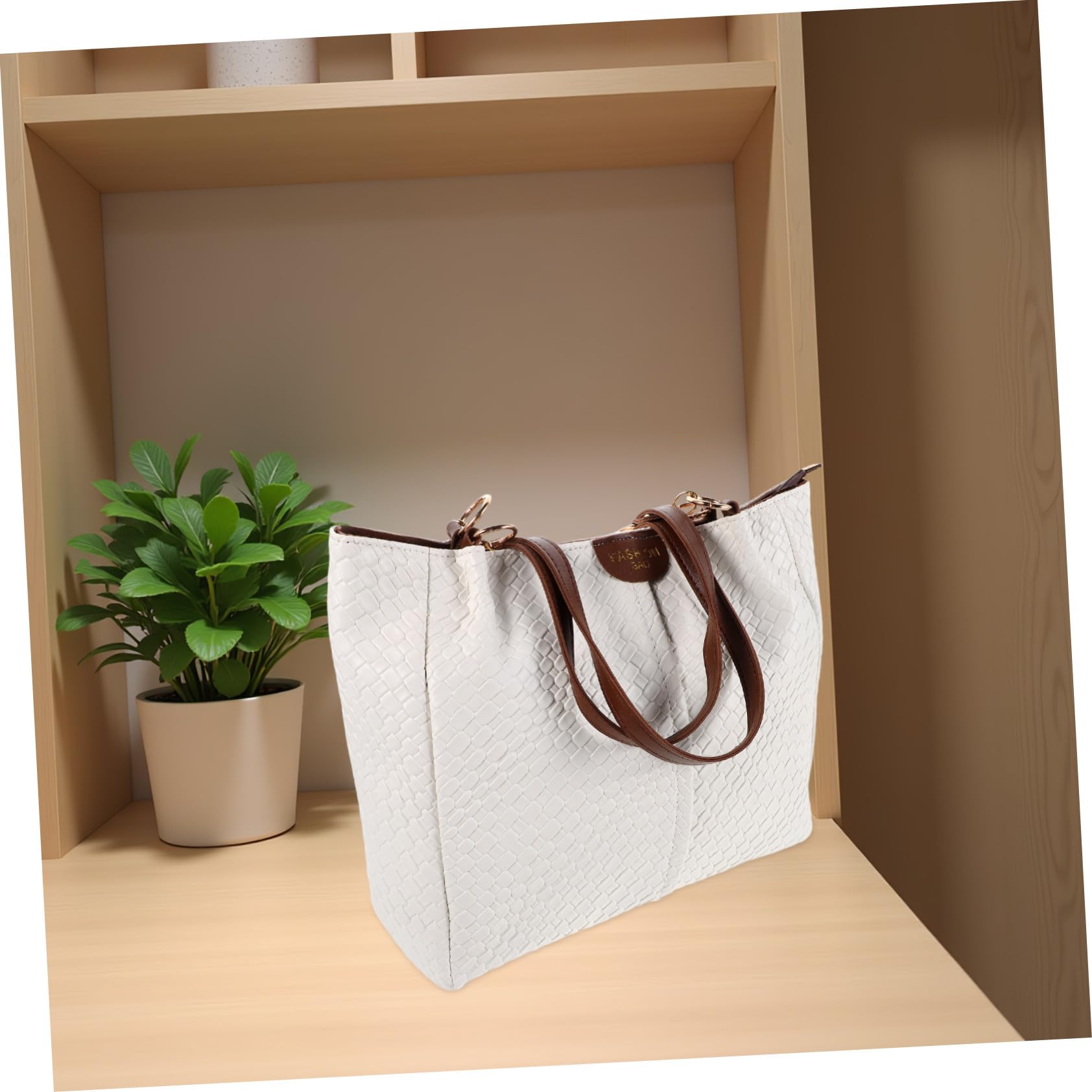 Healvian Bolsos de Moda de Cuero de Pu Patrón Bolso de Hombro Asa Superior para Mujeres Mano para Verano y Viajes para Playa