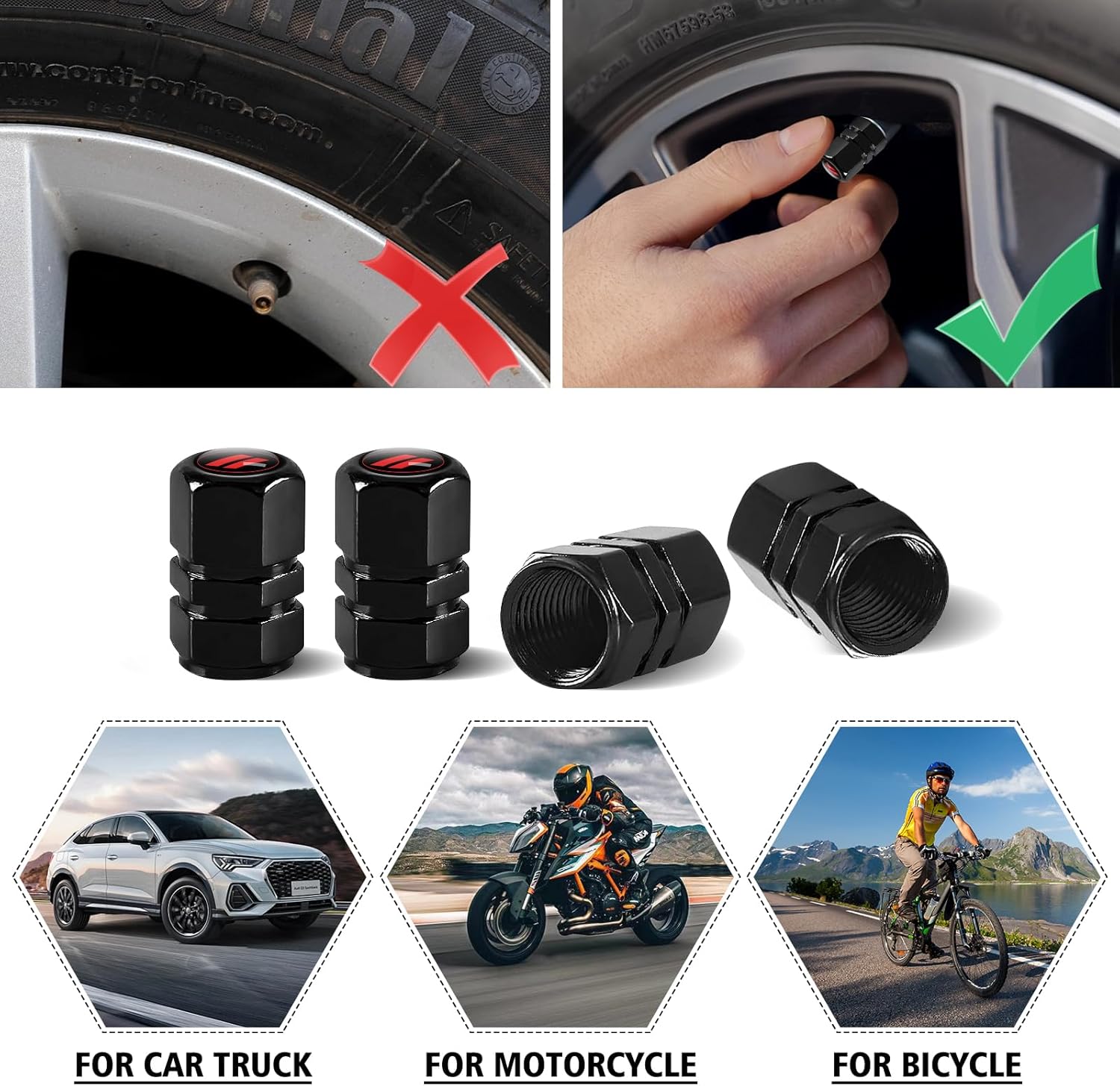 2PCS License Plate Frames for Charger Challenger Durango Journey Accessories with Tire Valve Caps License Plate Covers for Front Rear Car Tags Aluminum Alloy License Plate Holder Fit for All Vehicle - Image 5