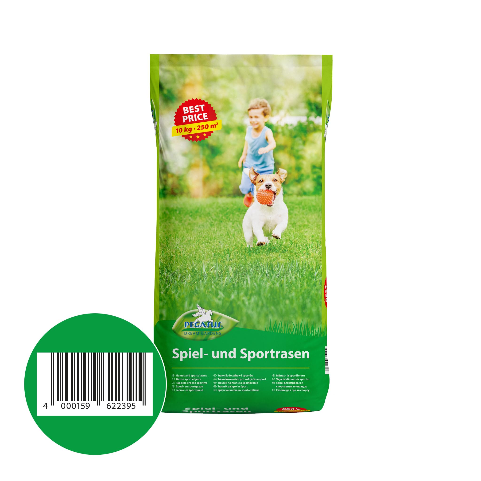 Kiepenkerl Pegasus 622395 - Sementi per prato, per sport e gioco, 10 kg