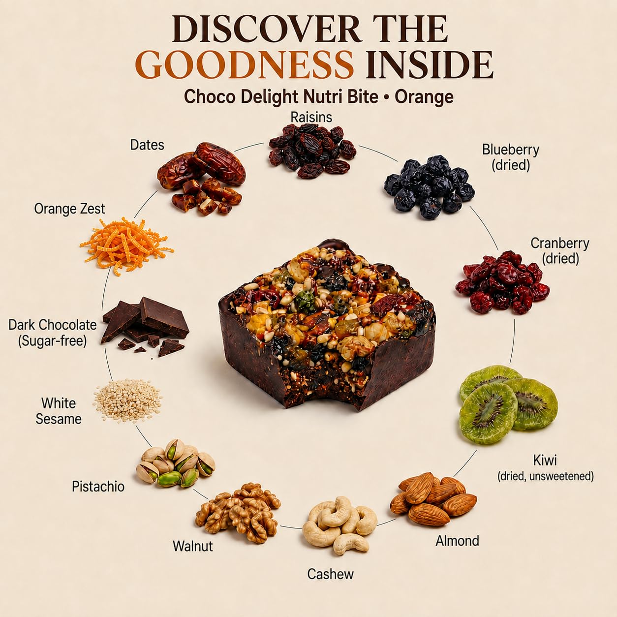 HealthyCrave Cuisine Sugar-Free Dark Chocolate Orange Bites, 8 Pc, 100 g — Amazon image 6