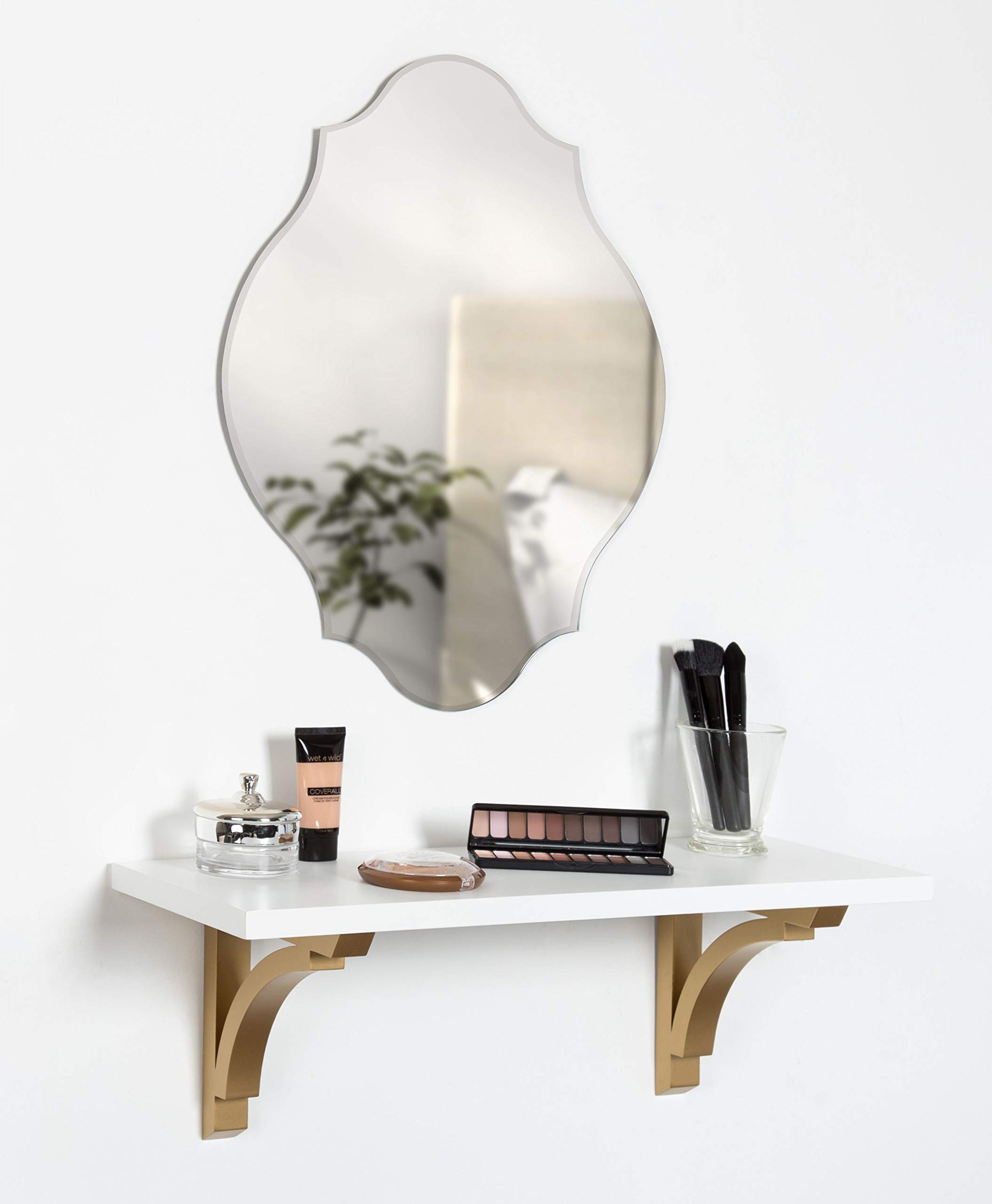 Kate and Laurel Corblynd Traditional Wood Wall Shelf, 24 inches, White