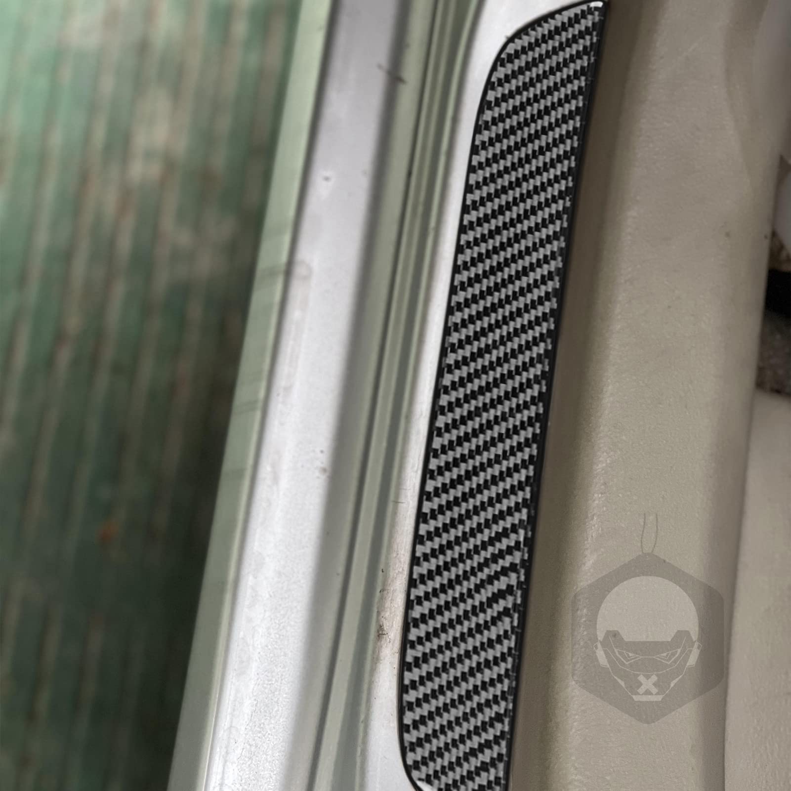 PJFUS Real Premium Carbon Fiber Car Door Sill Plate Panel Door Pedal Cover Strip Trim Sticker Auto Interior Accessories Compatible with Toyota Corolla 2009 2010 2011 2012 2013 Black