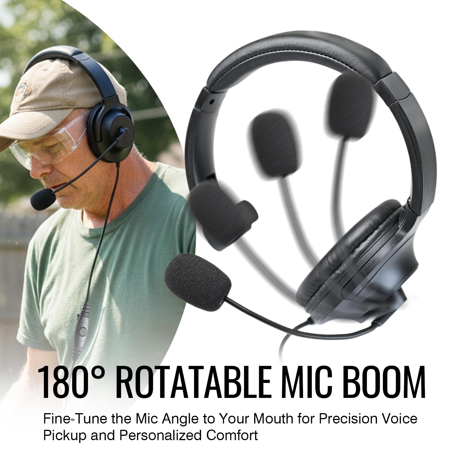 Amazon.co.jp: JUYODE トランシーバー オーバーヘッドヘッドセット 2