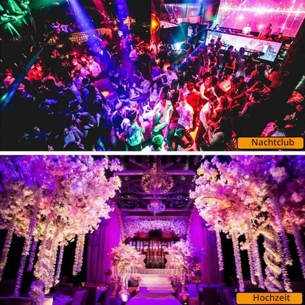 4PCS 200W 18 LED Par Scheinwerfer 8CH Par LED Licht RGBW+DMX Strobe Sound Aktiv Modus LED Bühnenlichter Strahler Discolicht Partylicht für Hochzeit/Partys/Kirche/Club/DJ-Live-Show