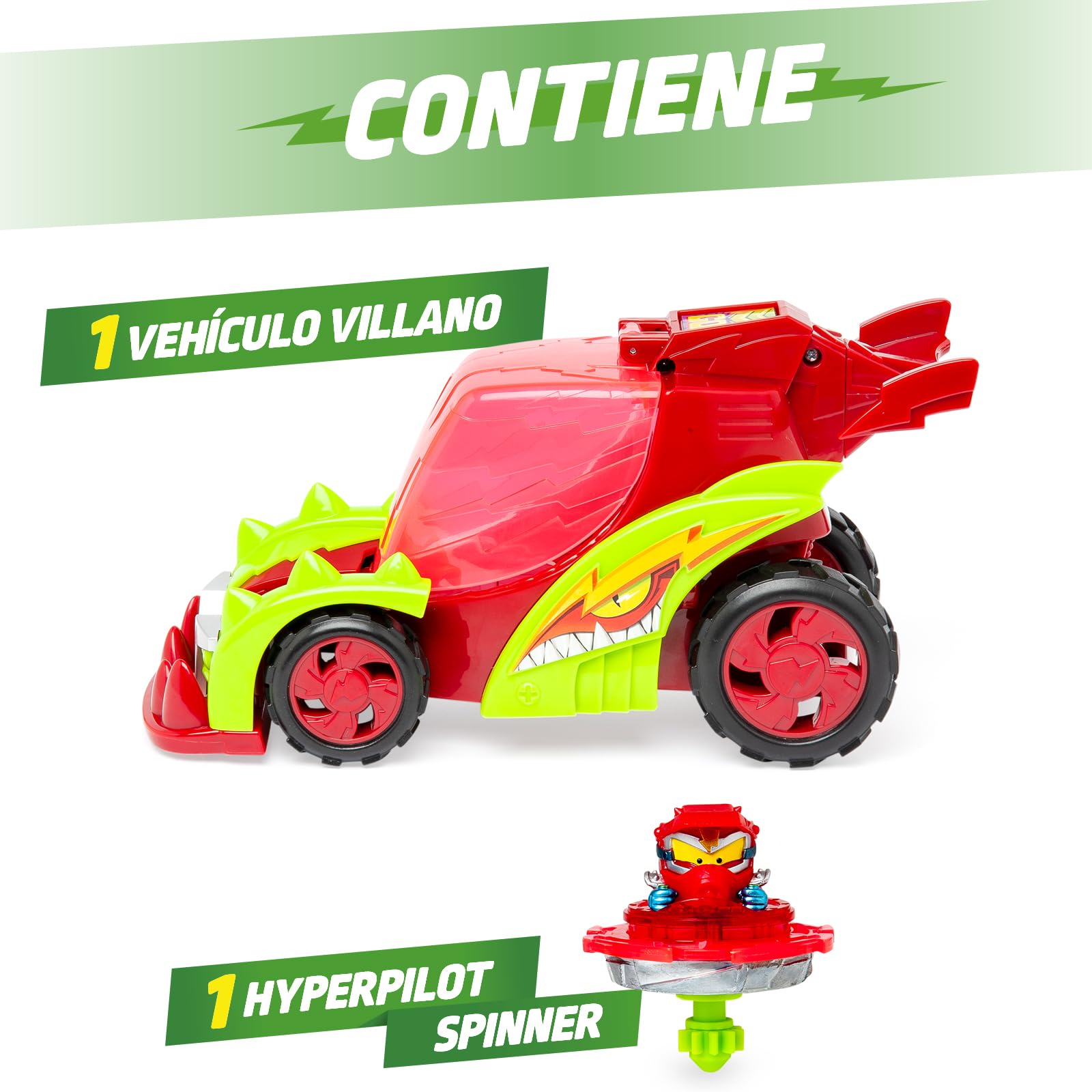 SUPERTHINGS KAZOOM Power – Turbo Spinner Villano. Vehículo con Lanzador de peonza. Incluye 1 Turbo Spinner y 1 Kazoom Exclusivo. — view 2