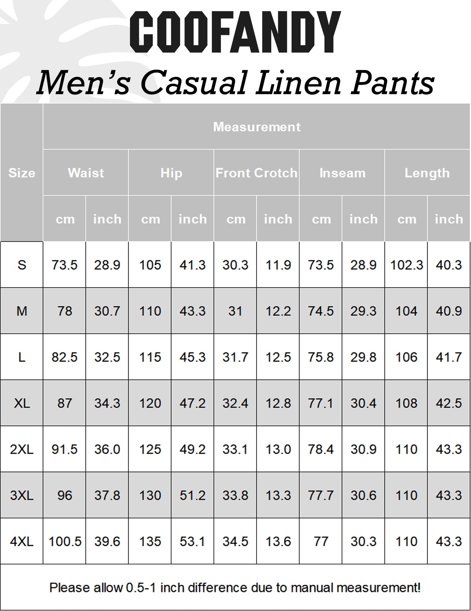 COOFANDY Pantalones Lino Hombre Verano Largos Casual Playa Pantalones Cintura Elástica Cordón Ligeros