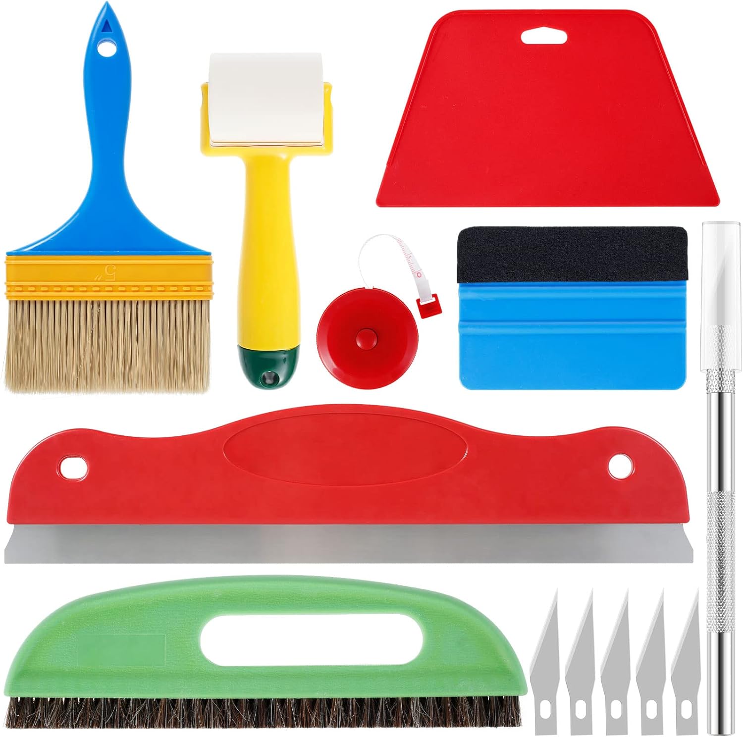 FUYGRCJ Wallpaper Smoothing Tool Kit DIY Craft Wallpaper Paste Kit