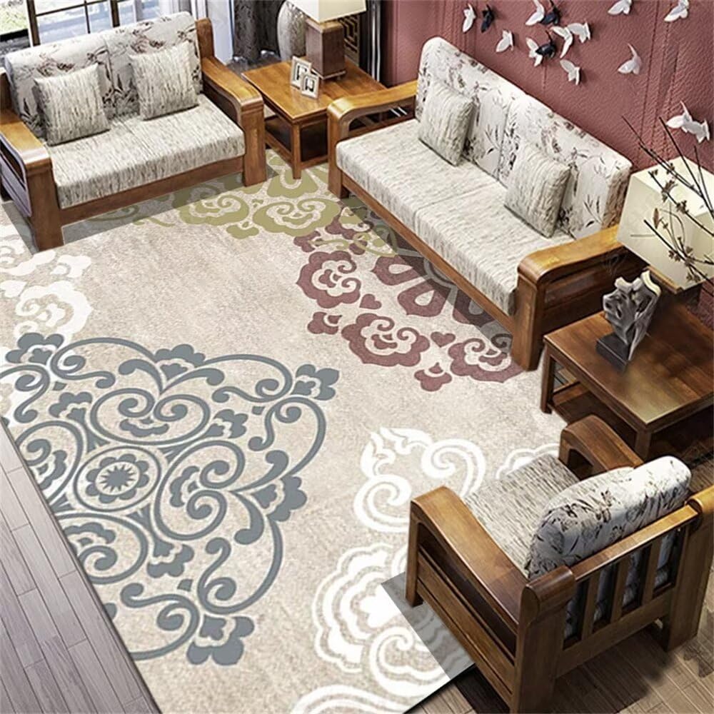 Tapis anti-dérapant bleu chambre fille déco salon et bureau multi-taille