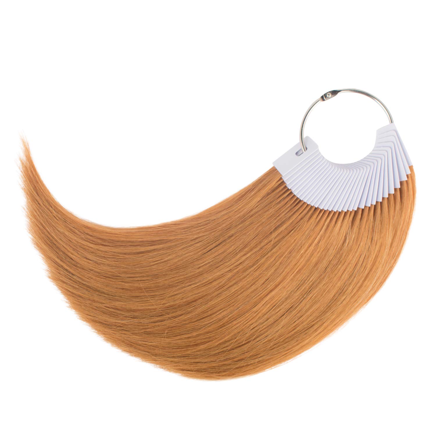 Hair Swatches Color Rings Chart - 100% Human Hair Sample Rings (Brown)