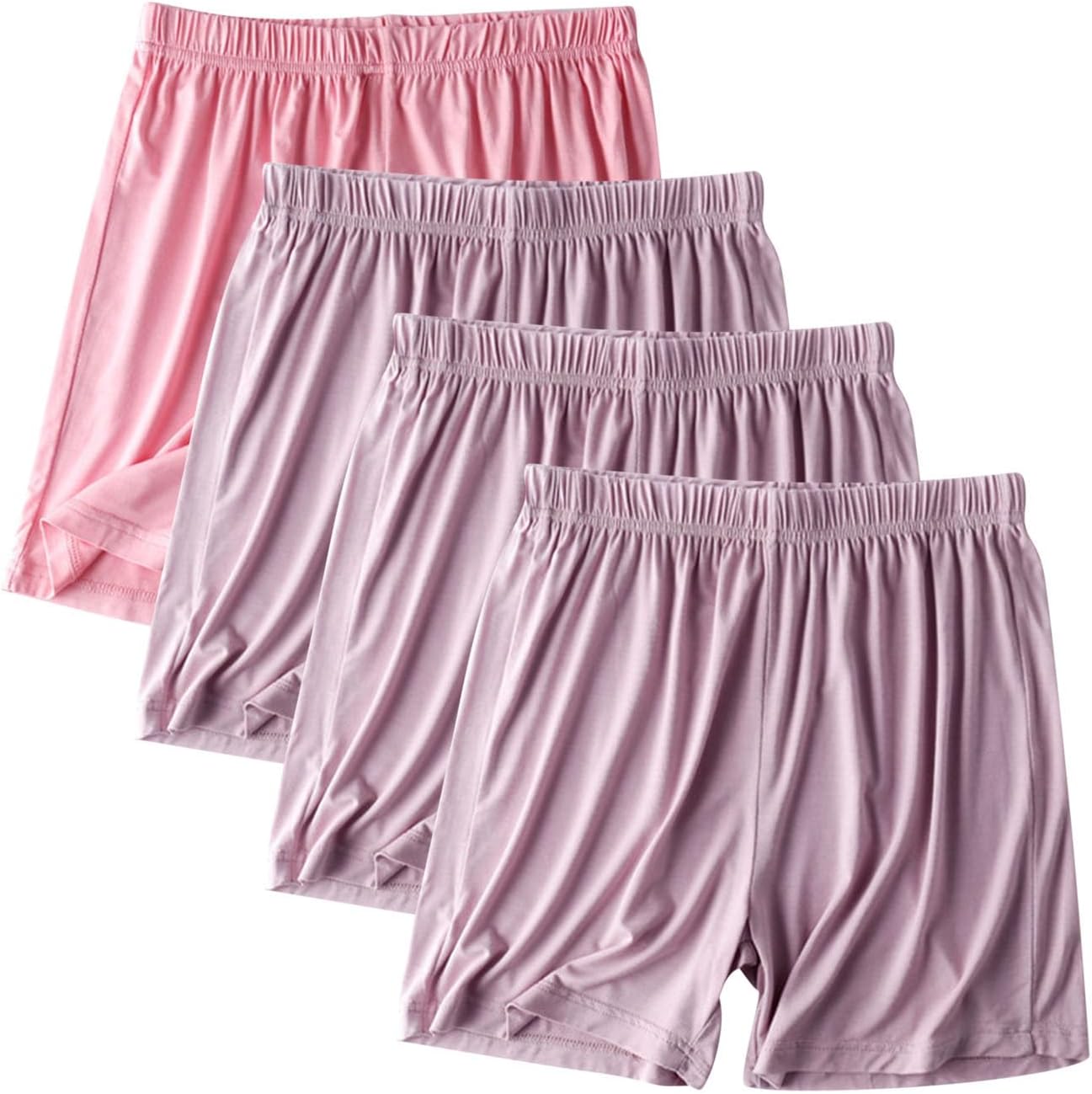 4-Pack Modal Soft Lounge Shorts for Women High Waist Casual Sleepwear Cozy Pajama Bottom Comfy Pj Shorts