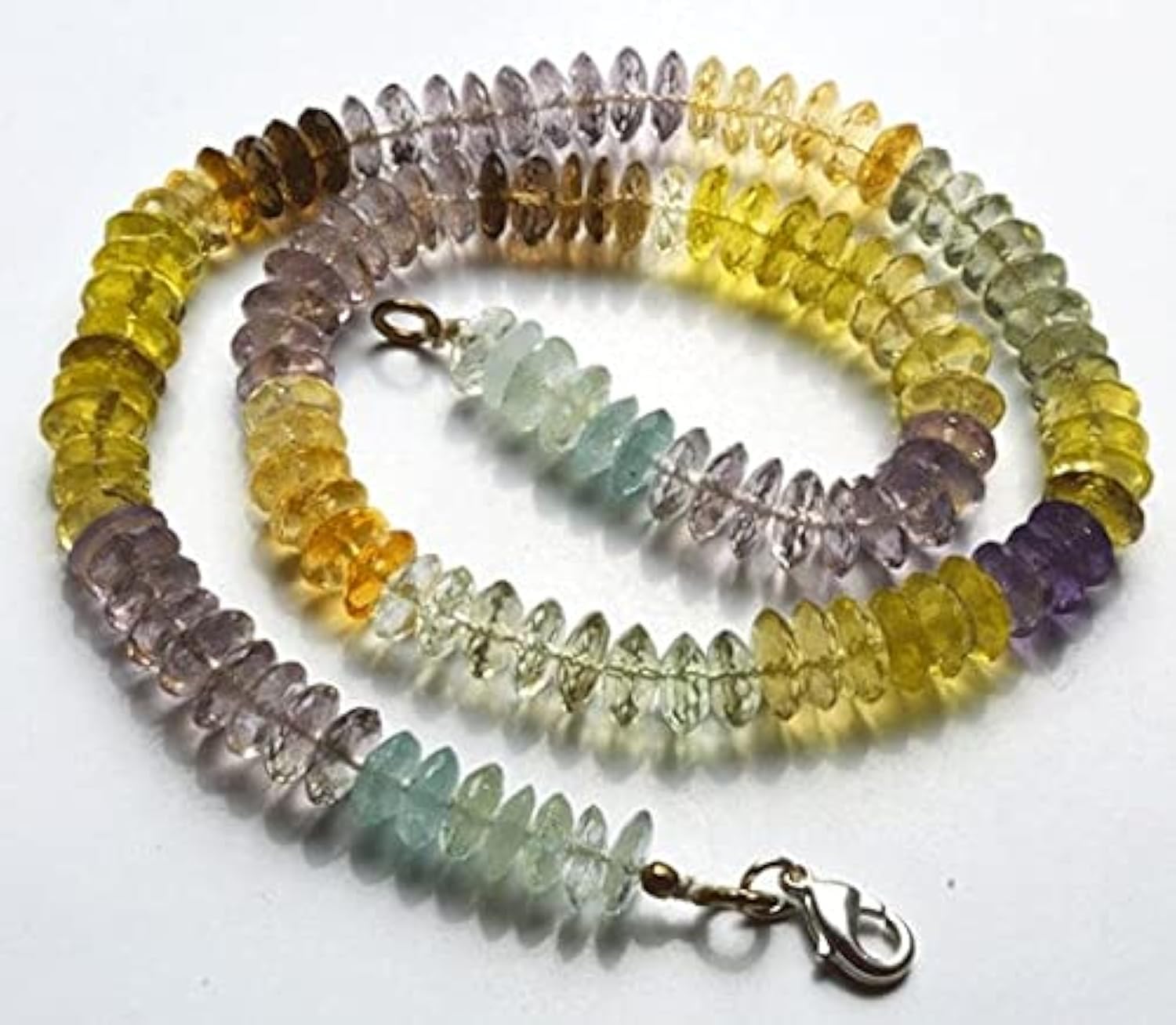 Rondelles en pierres naturelles facettées 8mm multicouleurs pour la création de bijoux artisanaux