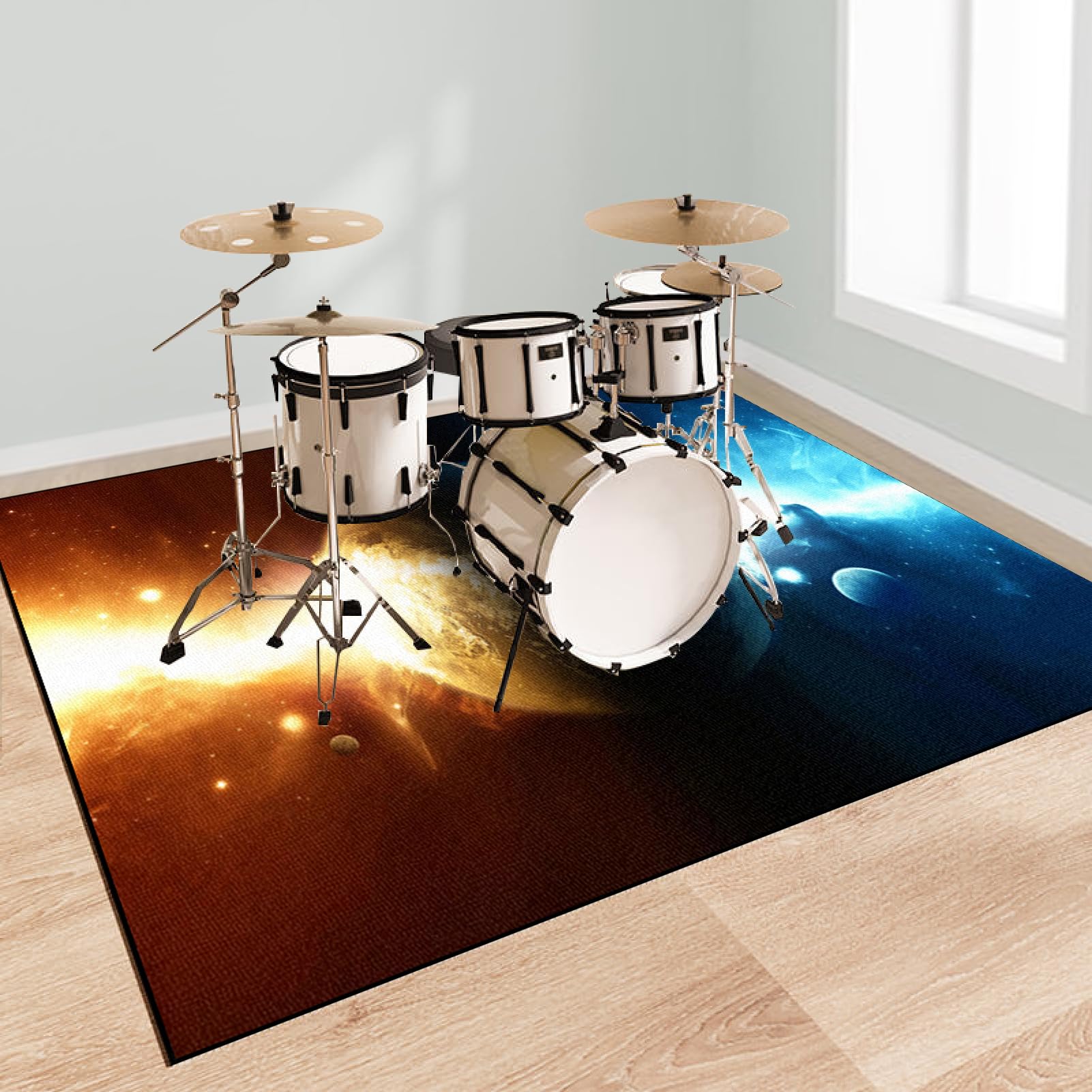 200 x 160 cm, dywan perkusyjny, wygłuszający, antypoślizgowy, dźwiękoszczelny, bębnowy, akcesoria do bębnów elektrycznych, zestaw perkusyjny