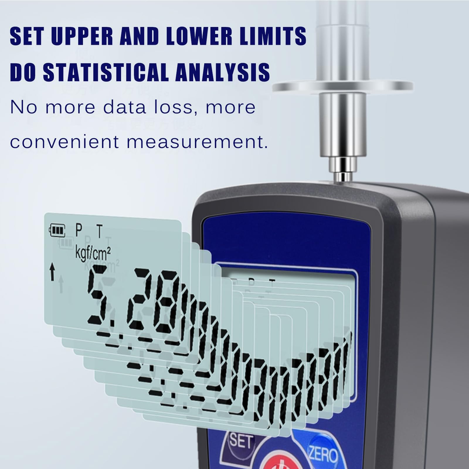 Fruit Penetrometer Digital - Mini-Durometer mit 3 Messmodi, 0,01 kg/cm² Lasteinteilung zur Bestimmung des Fruchtreifegrades
