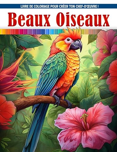 Livre de Coloriage Beaux Oiseaux: Grands dessins faciles à colorier pour les personnes âgées et les enfants | cahier de coloriage pour les débutants | Idée de cadeau pour personne âgée