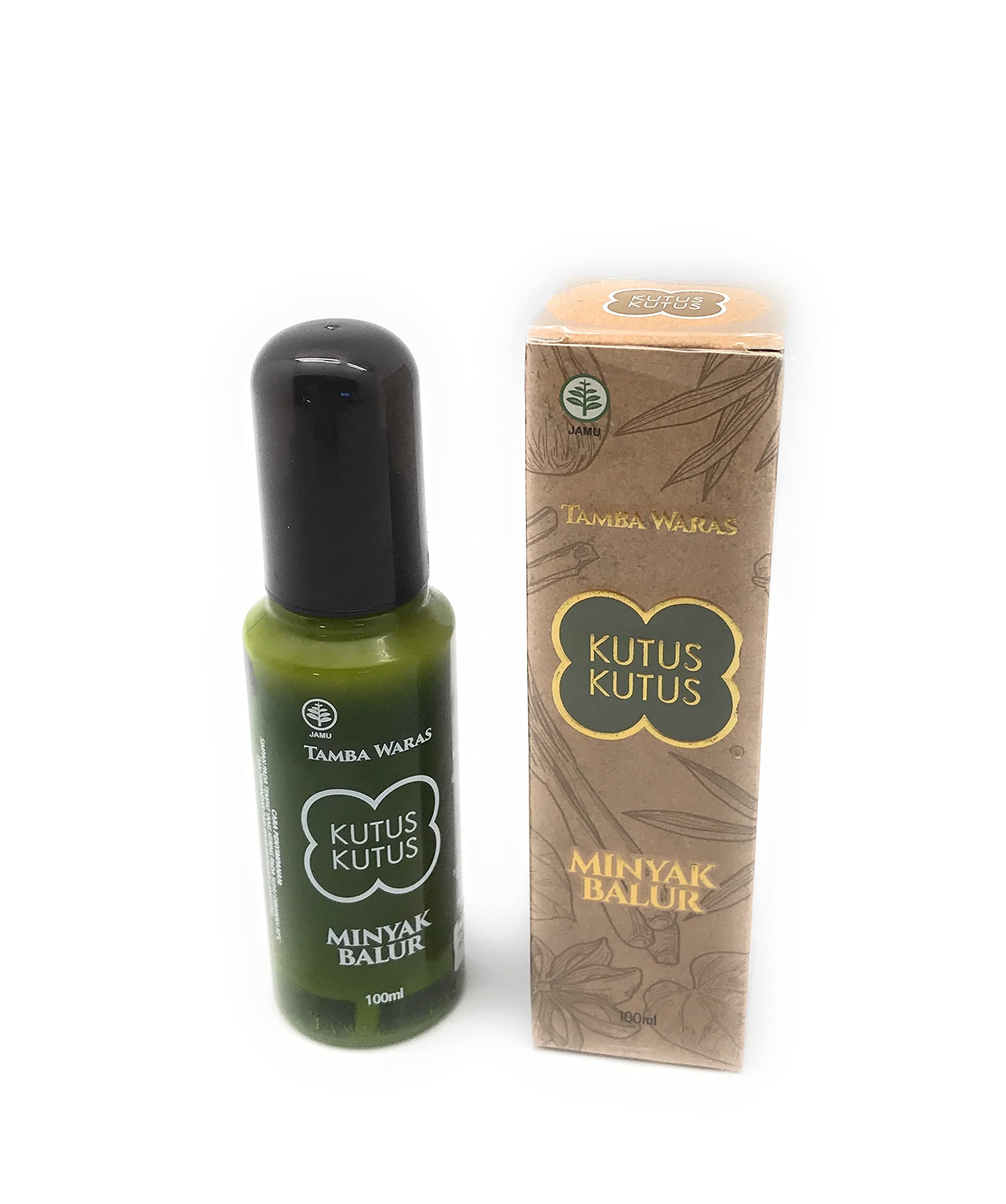 Kutus Kutus Essential Oil from Bali for Swelling and Pain and More (100ml)-Pure (2 Oil,1 Kalila) , Therapeutic Grade 69 Traditional Herbals Blend