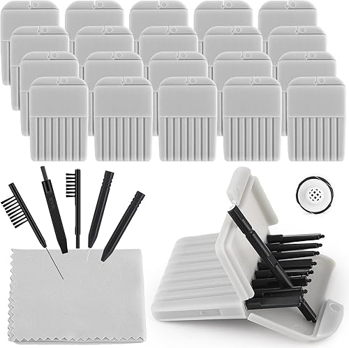 Threlaco 166 piezas de filtros de protección de cera para audífonos Accesorios de herramientas de limpieza para audífonos Trampas de cera Kit de
