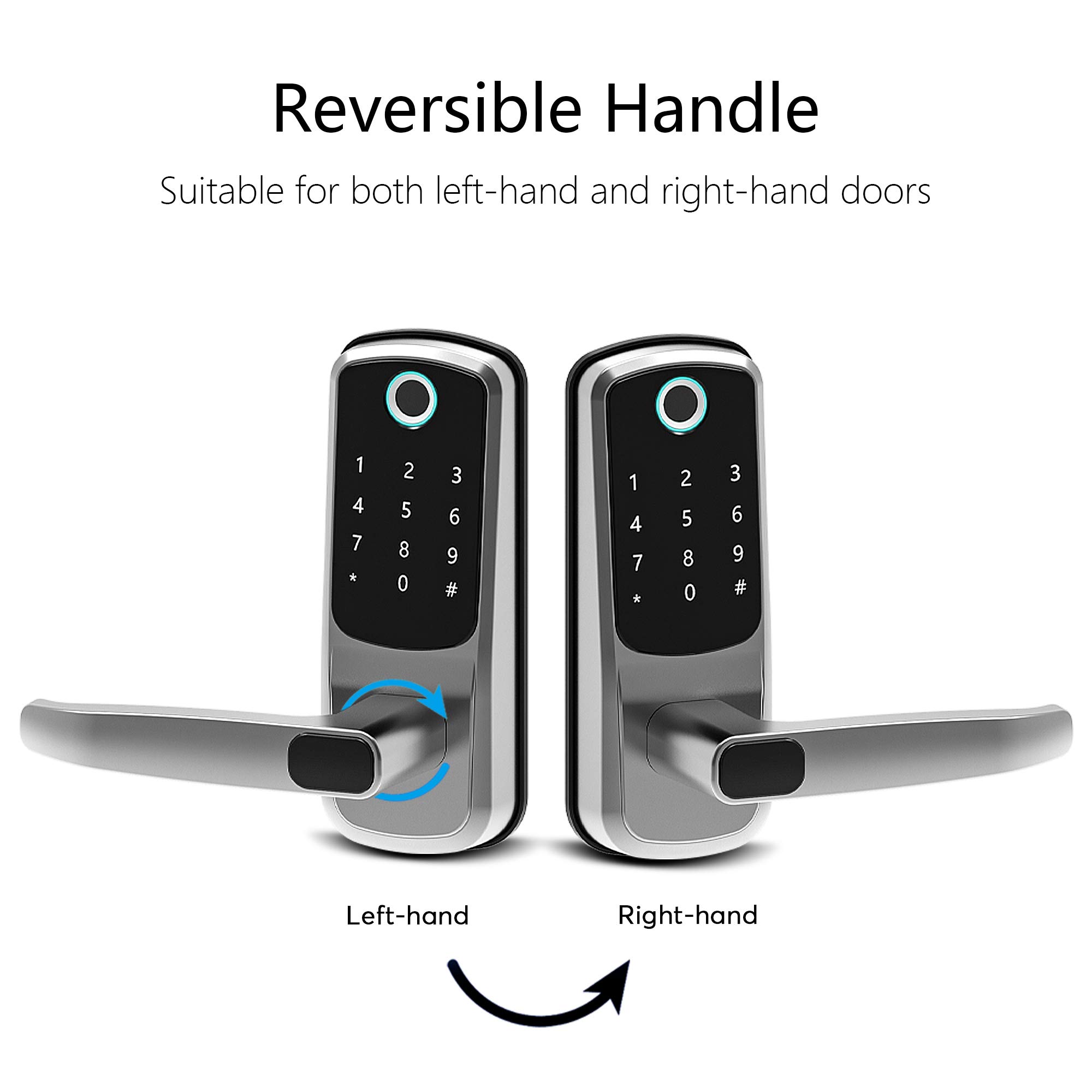 Cerradura Digital Cerradura Electrónica Inteligente Ttlock Tuya Smart Door Lock Passcode Fingerprint Door Lock Yshygnyyog