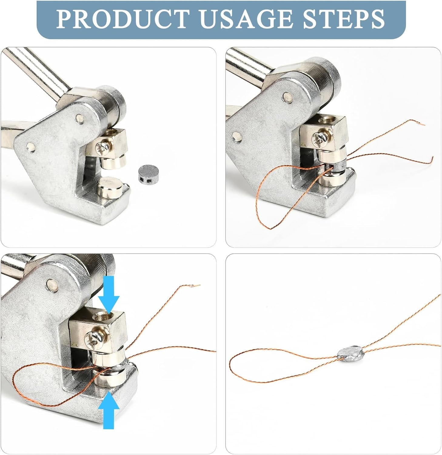 Meter Seal Secure Sealing Sets Lead Security Seals- Include Lead Beans(50pcs), Pliers, Copper Wire(328Ft/100M) - for Electricity/Water Meter Tamper Evident Lock