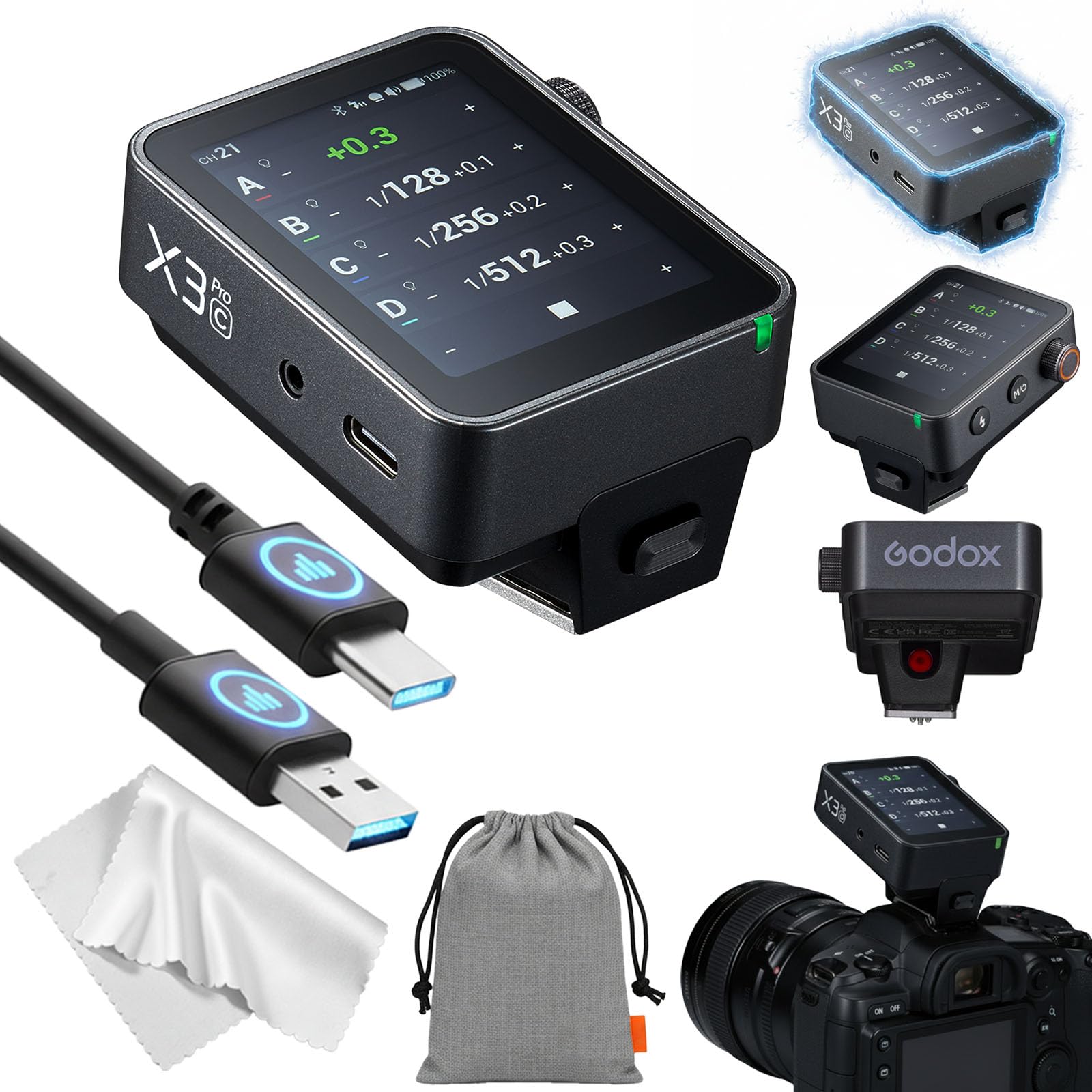 Godox X3PRO C X3Pro C Canon対応 2.4インチLCDタッチスクリーン TTLワイヤレスフラシュトリガー 送信機 トランスミッター コマンダー Bl Amazon.co.jp: Godox X3PRO C X3Pro C Canon対応 2.4インチLCDタッチ