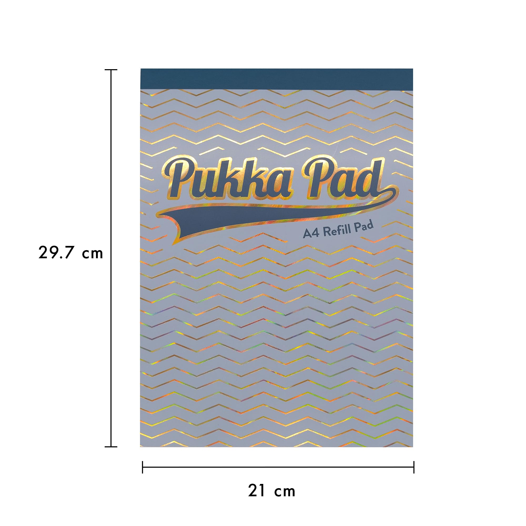 Pukka Pad Haze - Blocco di ricarica formato A4, confezione da 6 quaderni rilegati con nastro superiore con 160 pagine, 80 fogli di carta da 80 g/m² con righe e margini da 8 mm, con perforatori a 4