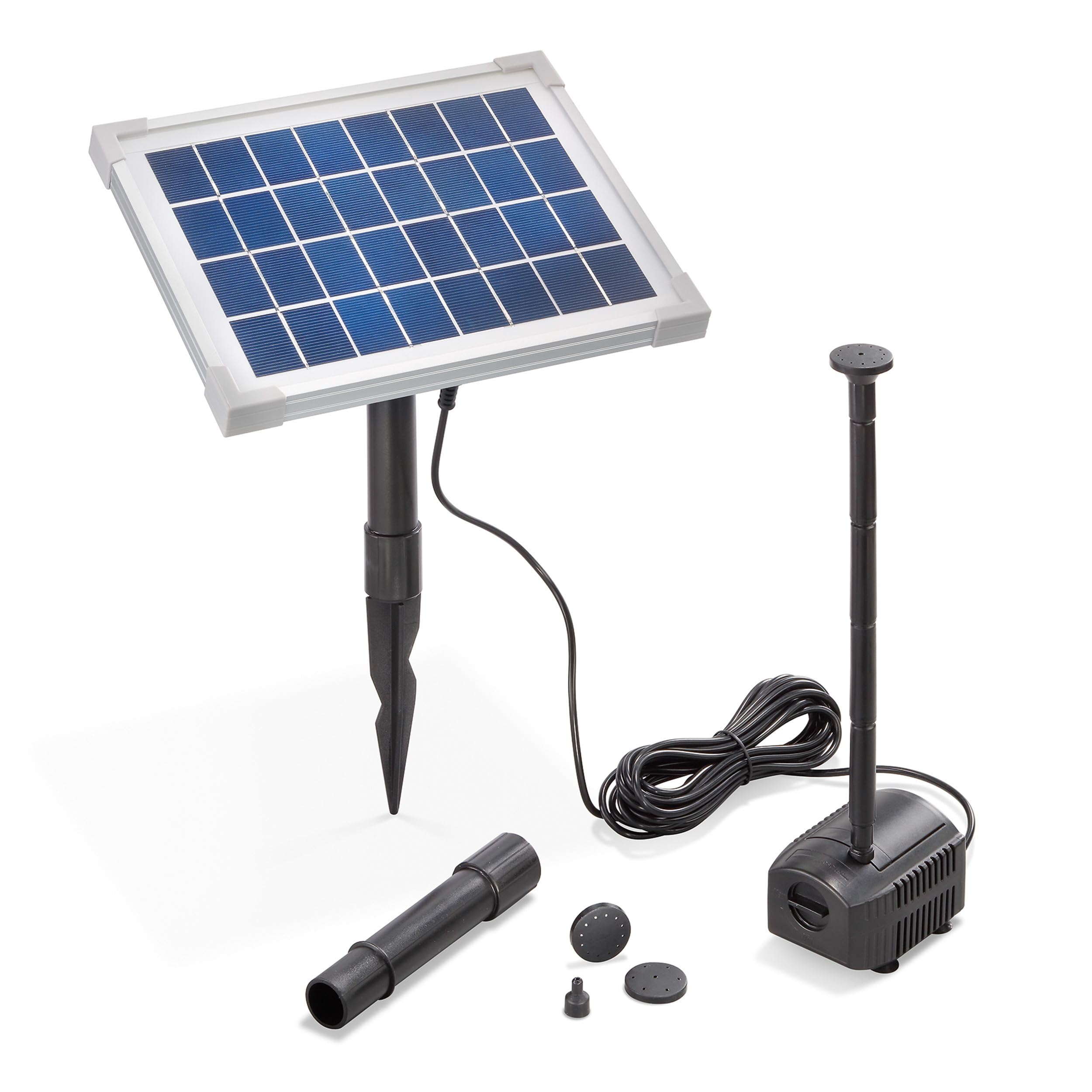 Esotec101909 Série professionnelle Pompe de bassin solaire 5 W avec module solaire 250 l/​h, hauteur de refoulement : 100 m