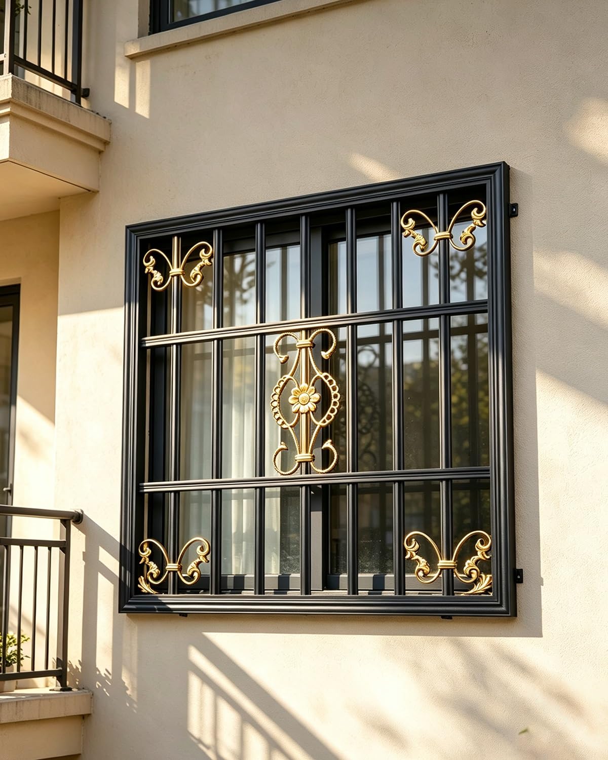 Inferriate per Finestre Barre di Sicurezza per Finestre di Balconi | Protezione per Finestre per Animali Domestici In Caso di Cadute(W80xH80cm/32x32in)