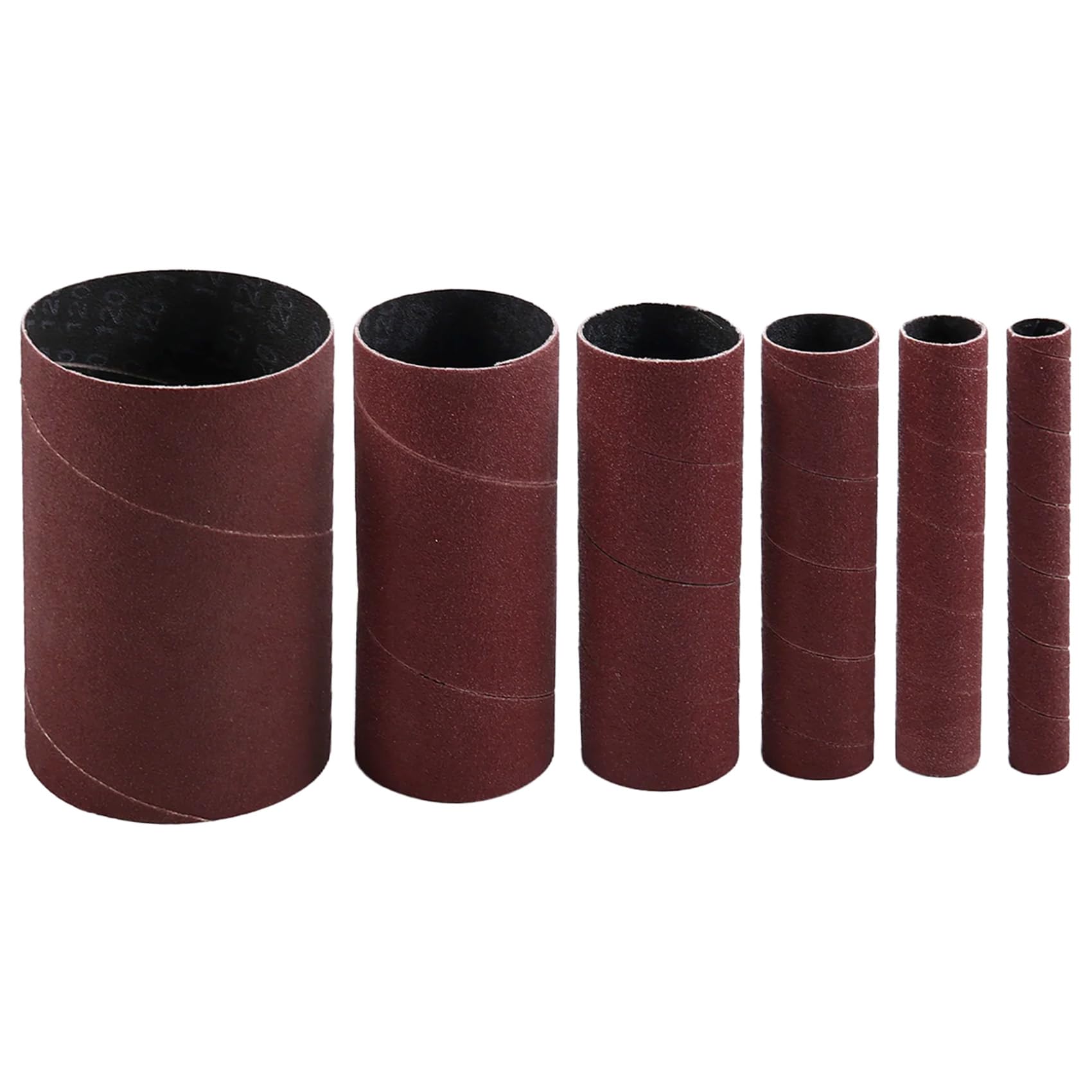 Fegtrtyoa 6 Pack Sanding Sleeves for Spindle Sander 120 Grit, Aluminum Oxide Sandpaper Power Sanding Sleeves