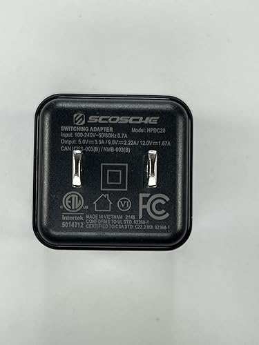 Miniatura 7 de SCOSCHE HPDC20-SP Cargador rápido PowerVolt 20W Mini Cube USB-C, adaptador de pared para teléfono, carga de alimentación 4 veces más rápida, enchufe