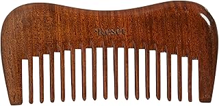 100% Natural Handmade Sandalwood Comb | Soft Wide Tooth Wooden Comb for Wet and Dry Hair | Eco-Friendly Anti-Static Wooden Massage Comb | Wooden Hair Detangler for Men and Women