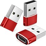 Basesailor USB to USBC Adapter,Type C Female to USBA Male Charger Connector | 3Pack for iPhone 17 16 15 14 13 Pro Max,Airpods iPad Air,Samsung Galaxy Note 20 S20 S21 FE Plus Ultra,Google Pixel 6 4a XL