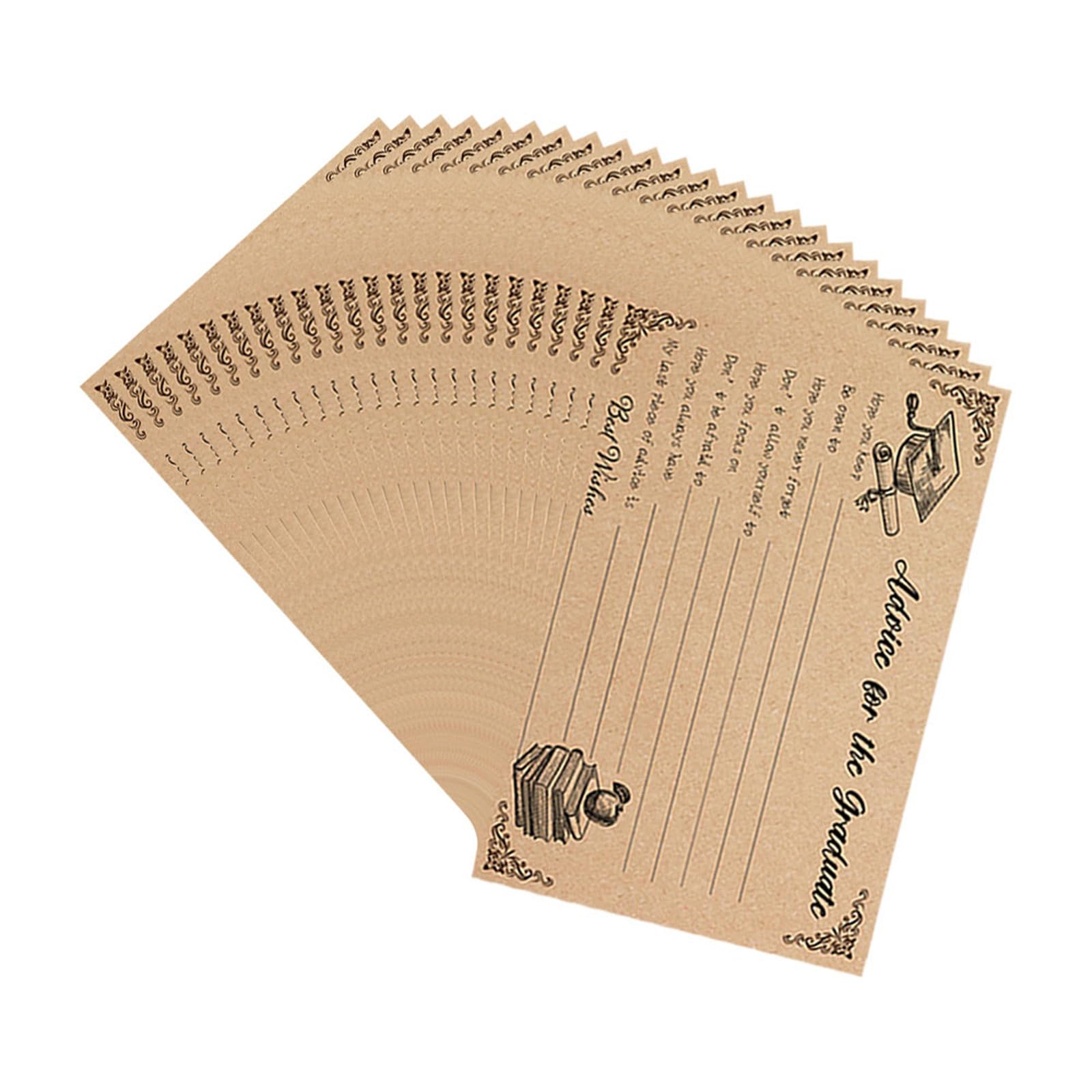 Buxuaaaa Of 24 Graduation Wishes Advice Cards 6x4Inch Wishes Card for Graduates School Party Supplies Graduation Decoration