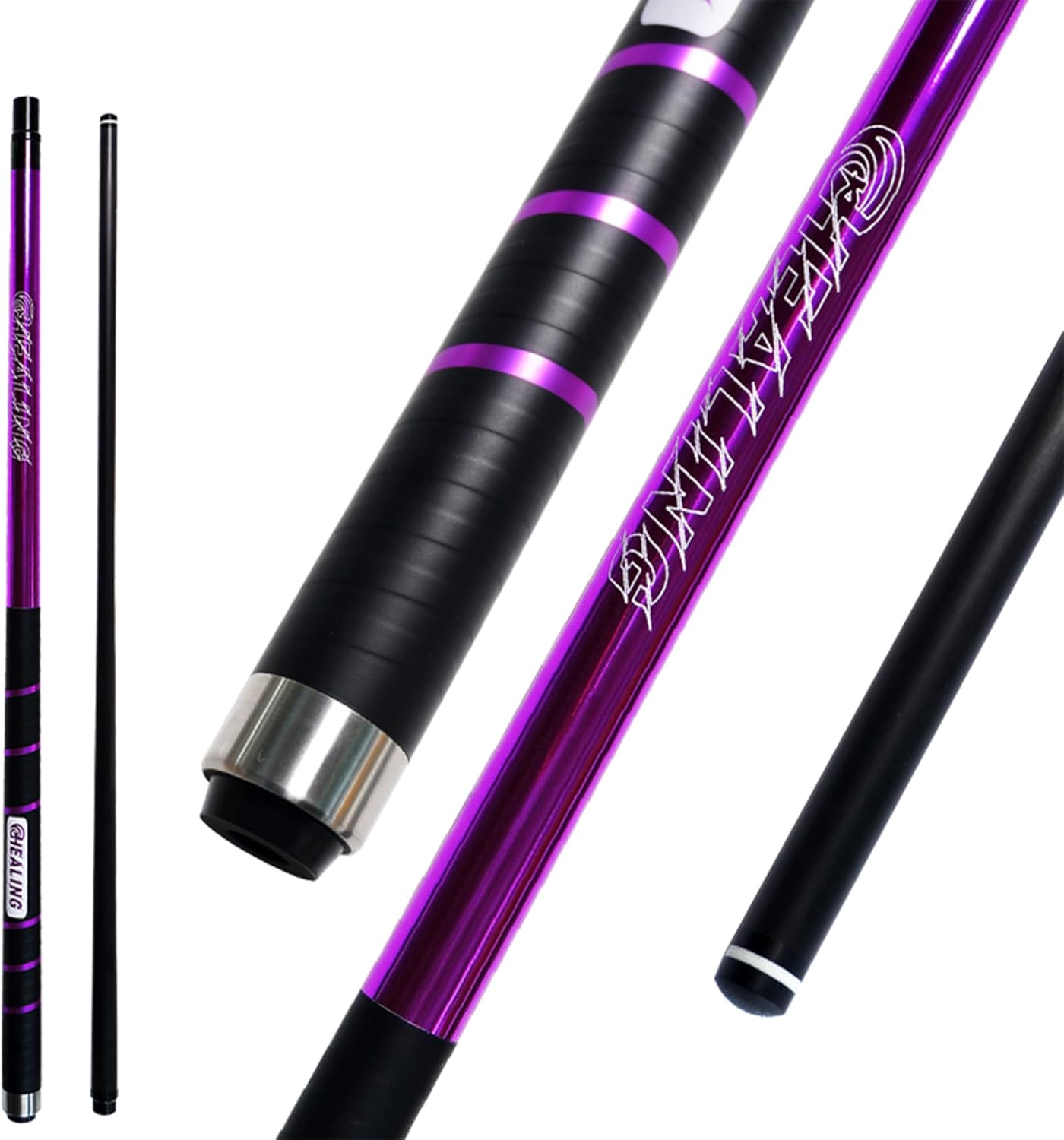 100% Carbon Fiber Shaft Billiard Cue 58" 19-21oz 1/2 Joint Carbon Fiber Pool Cue Stick 12.9mm Cue Tip