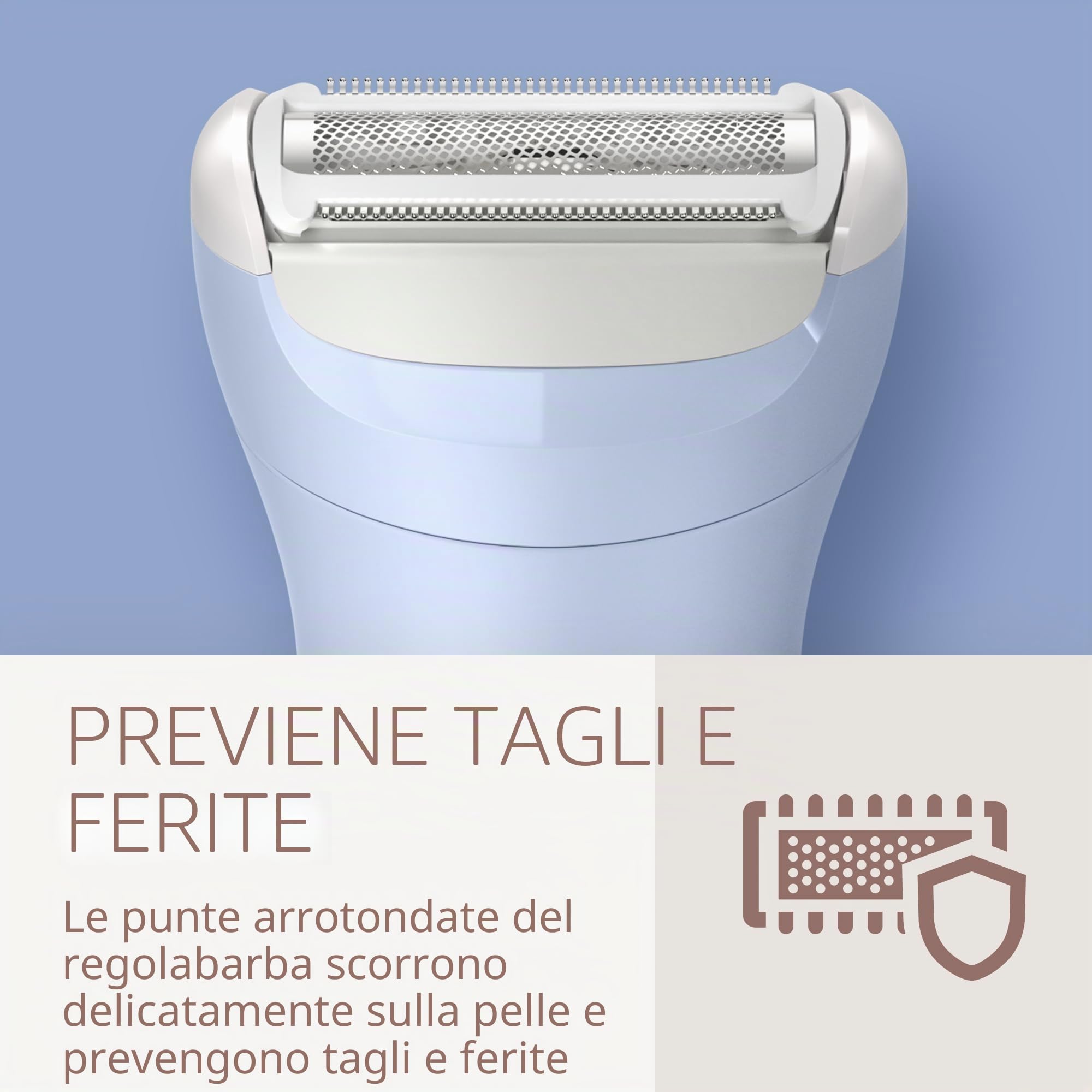 Philips Lady BRL127/00 - Rasoio elettrico da donna, senza fili, Wet & Dry, con 1 accessorio