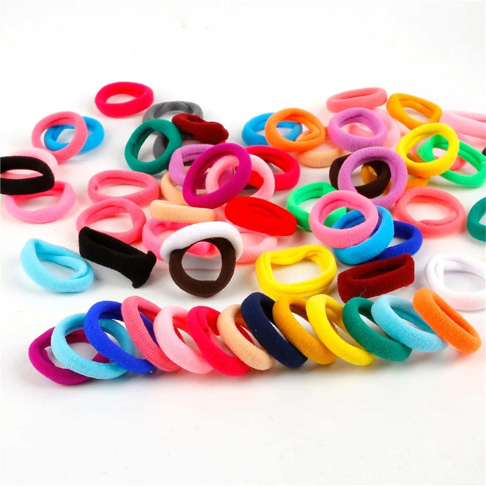 Elastici per capelli, 5000 pezzi, colorati, elastici per capelli, per coda di cavallo (azzurro)